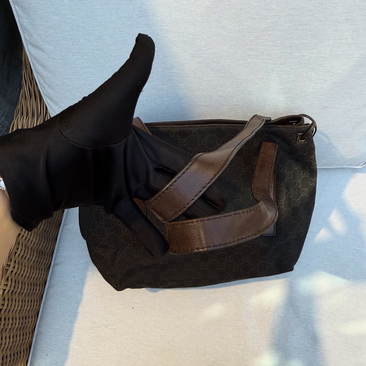 GUCCI GG Canvas Handbag Tote Bag