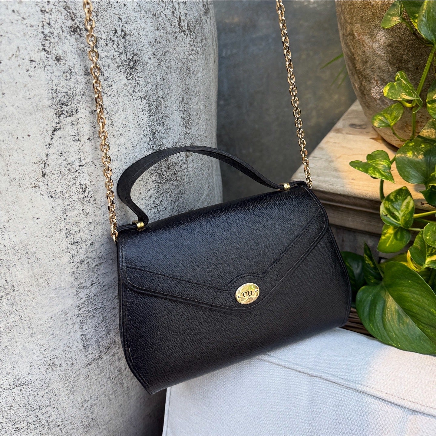 Christian Dior Classic Black Leather