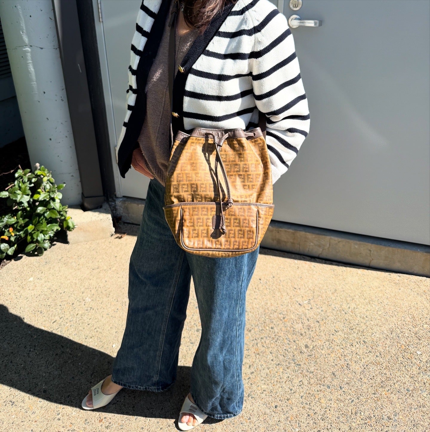 Fendi Vintage Bucket Crossbody Bag