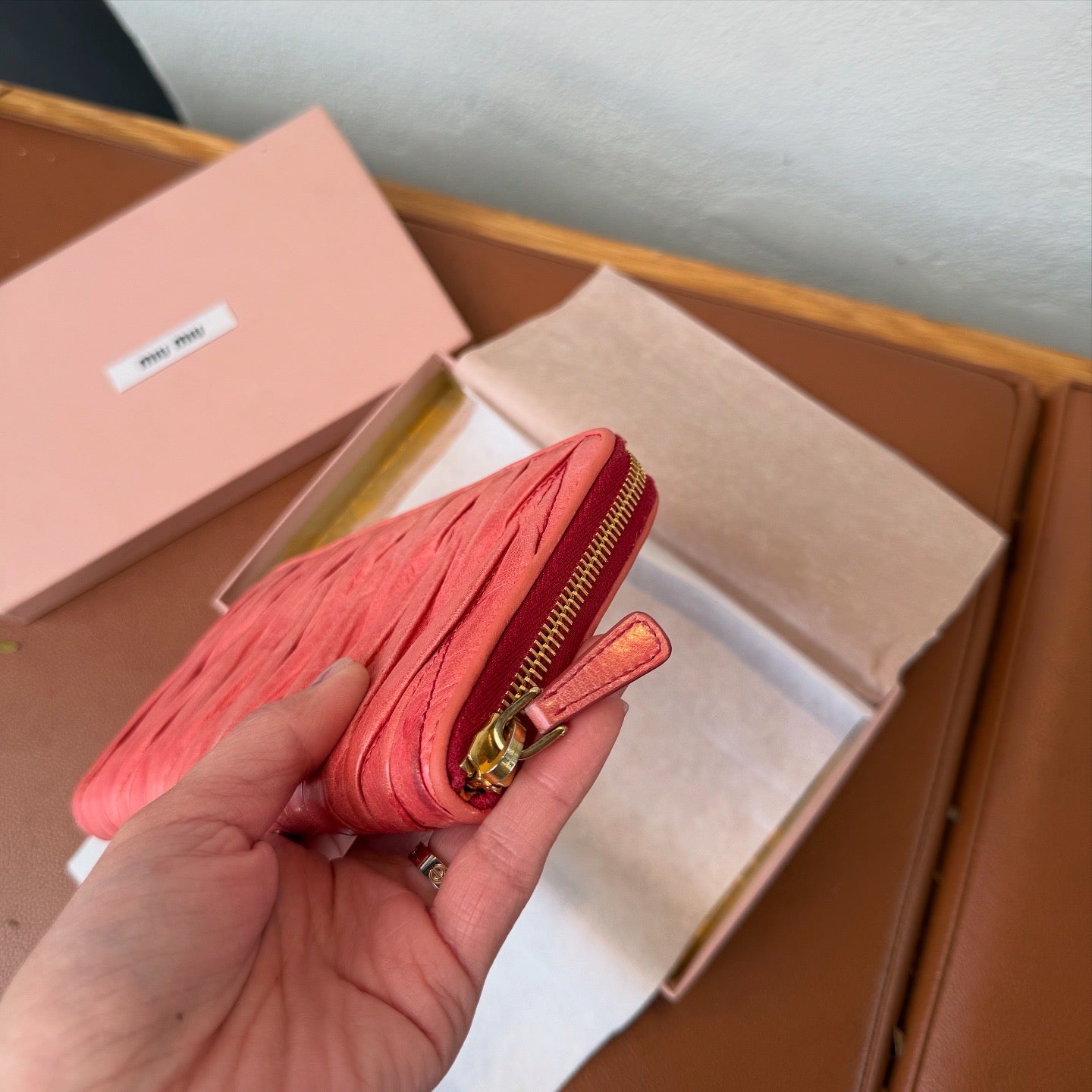 Miu Miu Leather Long Wallet
