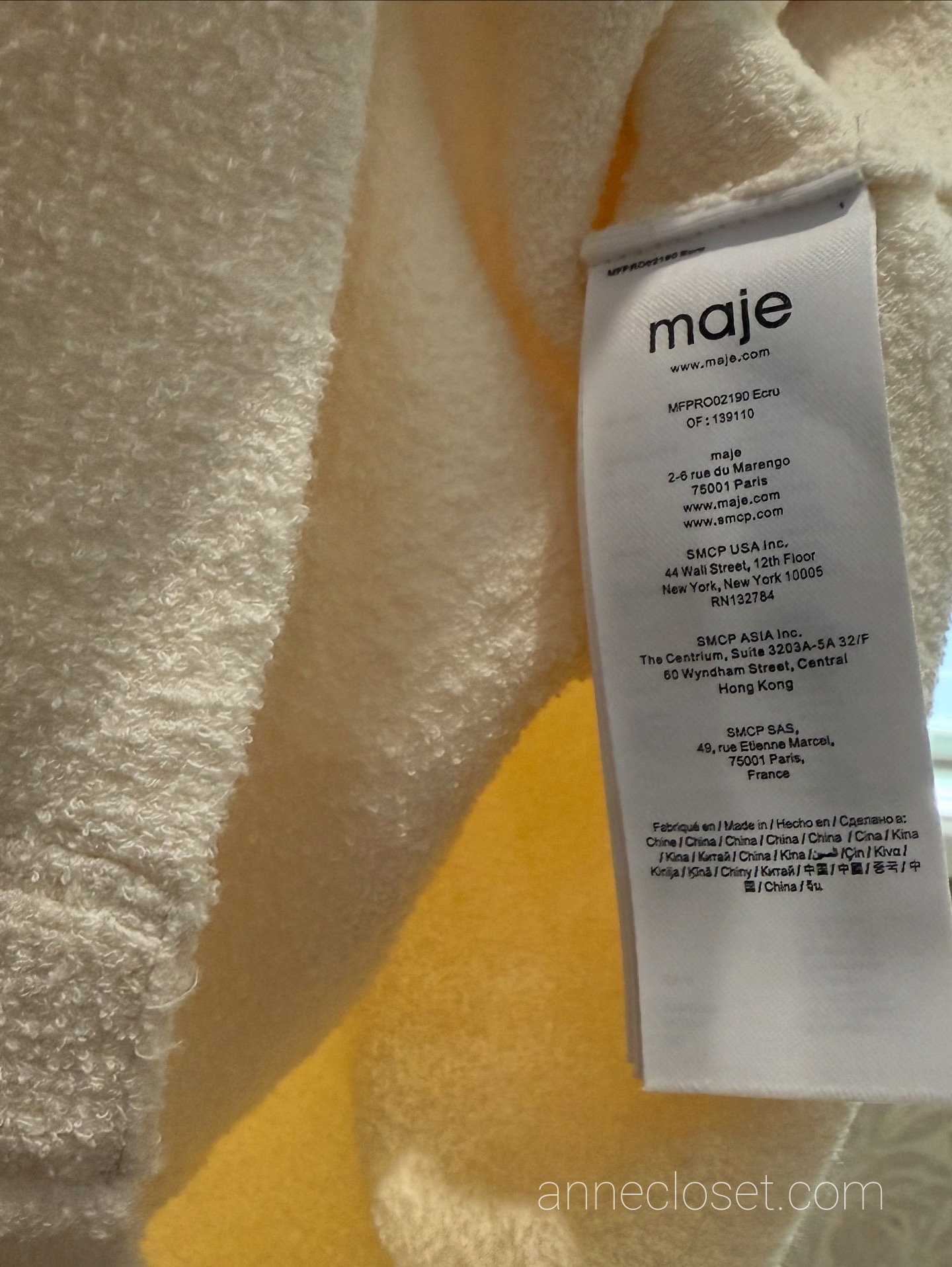 MAJE Risal Tweed Knit Mini Dress