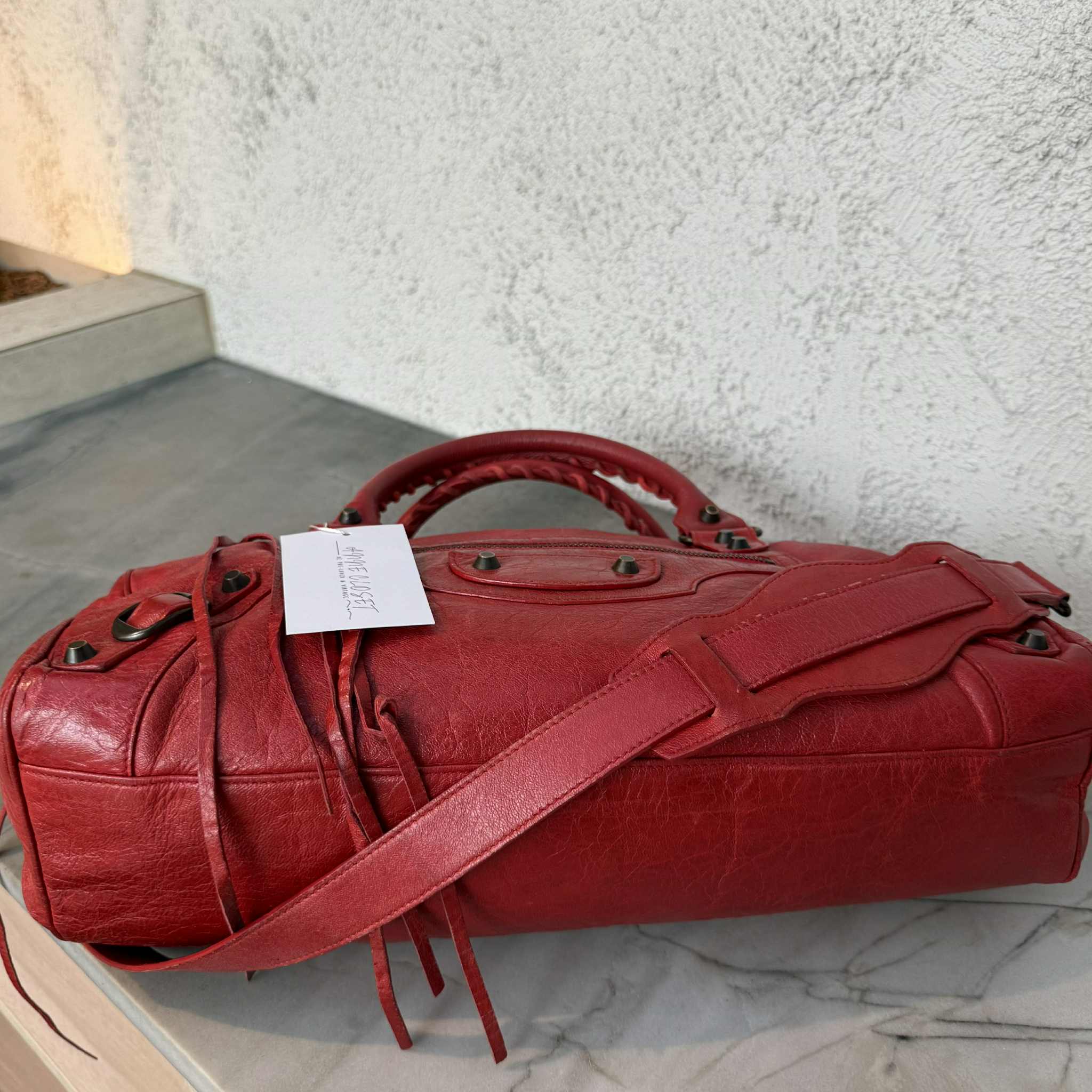 Balenciaga Twiggy Red Handbag