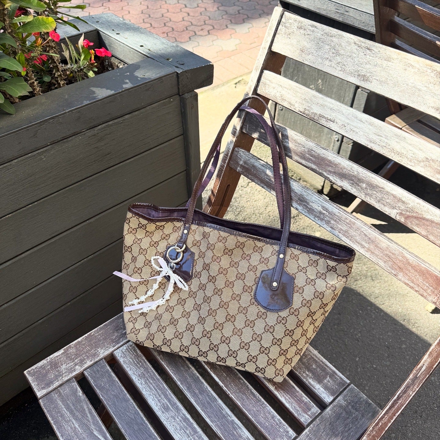 Gucci GG Canvas Jolie Tote Bag