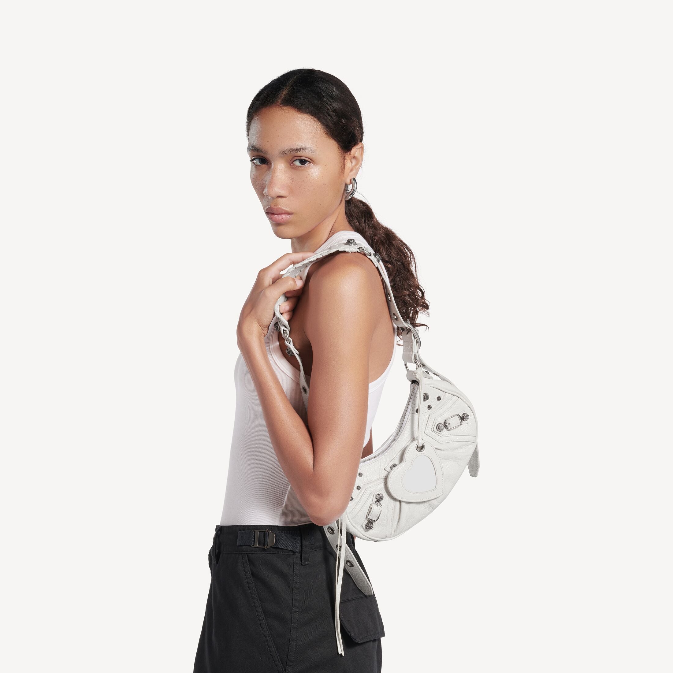 Balenciaga Cagole Shoulder Bag Xs in White