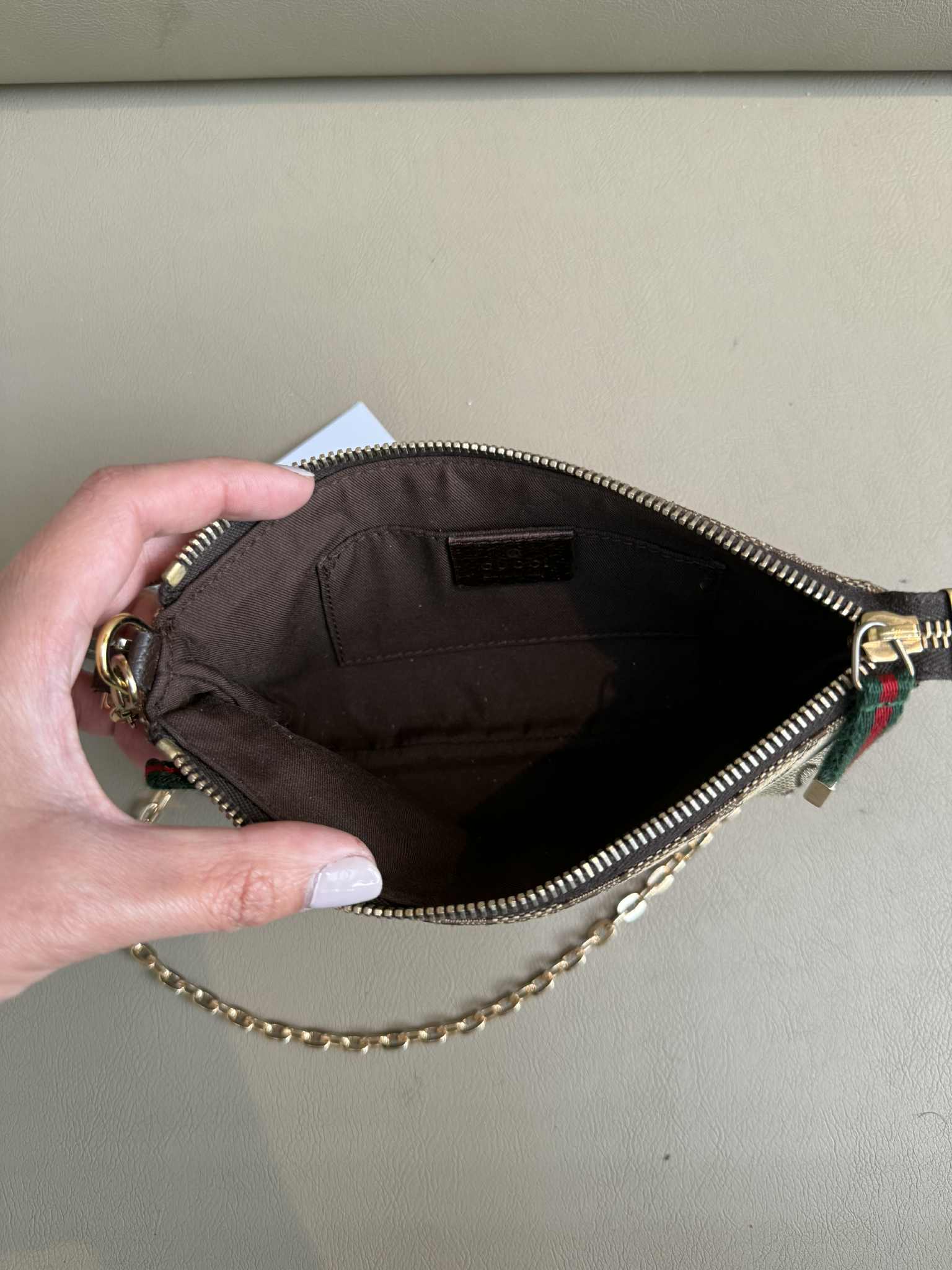Gucci GG Canvas Sherry Line Pouch