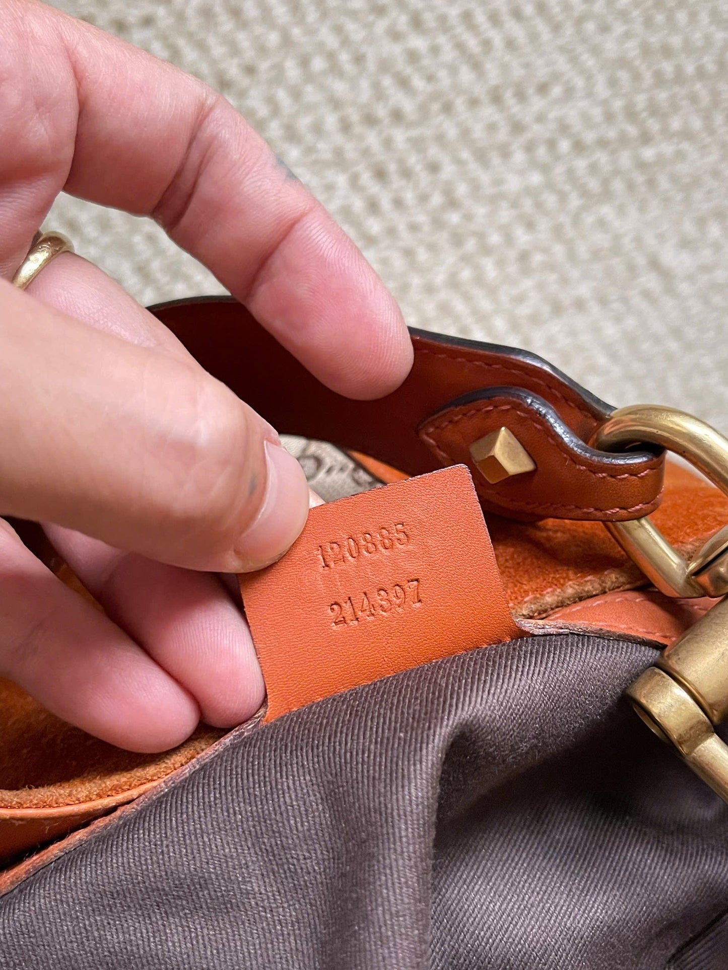 GUCCI Suede Nailhead Jackie shoulder bag