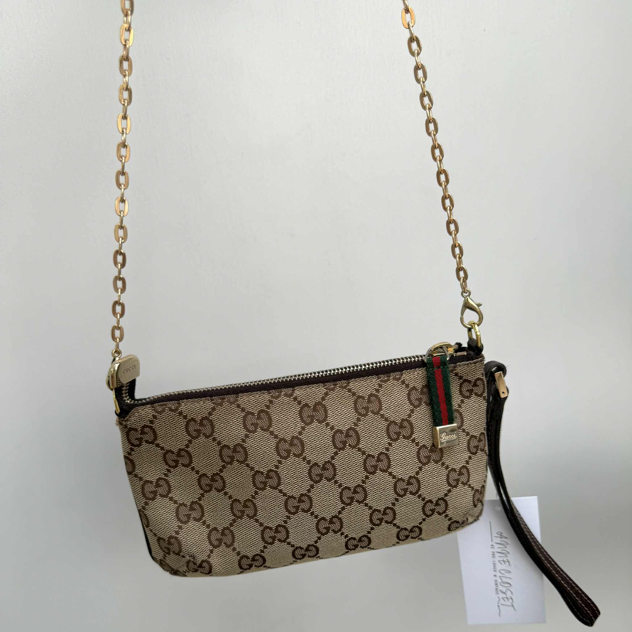 Gucci GG Canvas Sherry Line Pouch