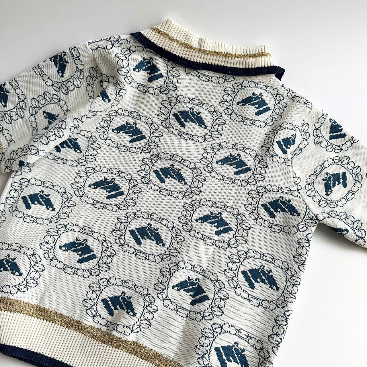 GUCCI Equestrian - Jacquard Polo Top