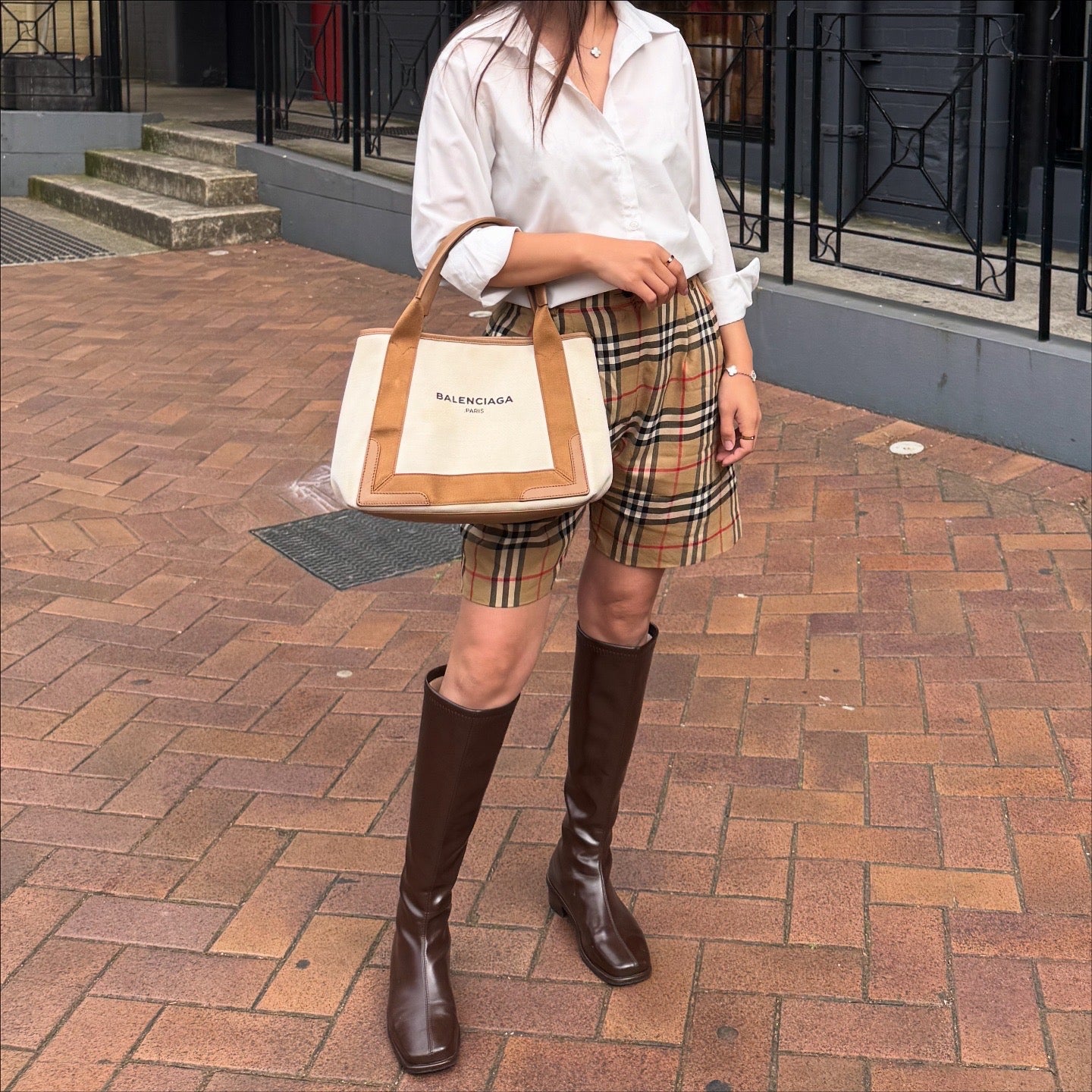 Balenciaga Cabas in Brown / Beige Tote Bag