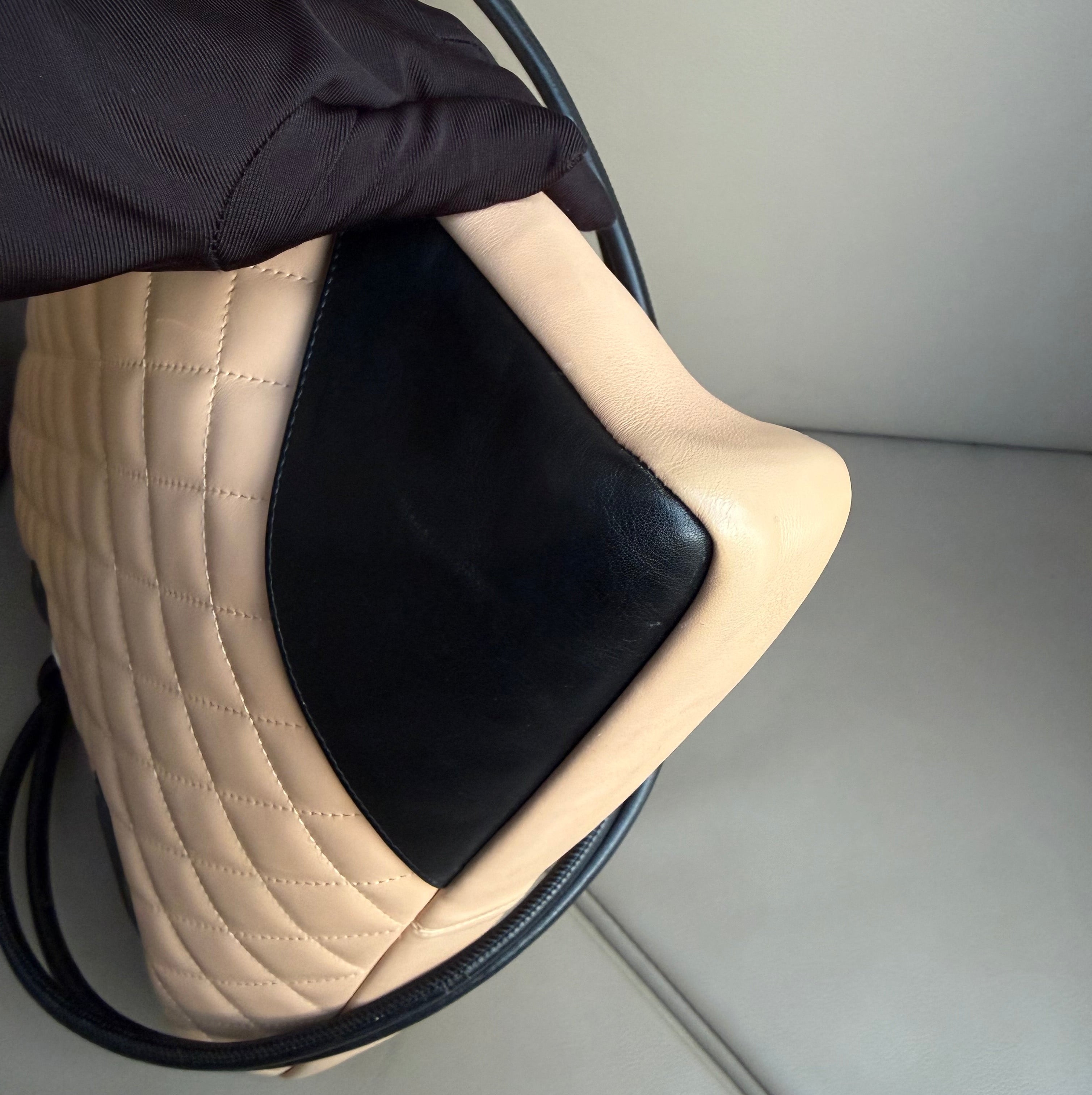 Chanel Beige Quilted Calfskin Cambon Messenger Large