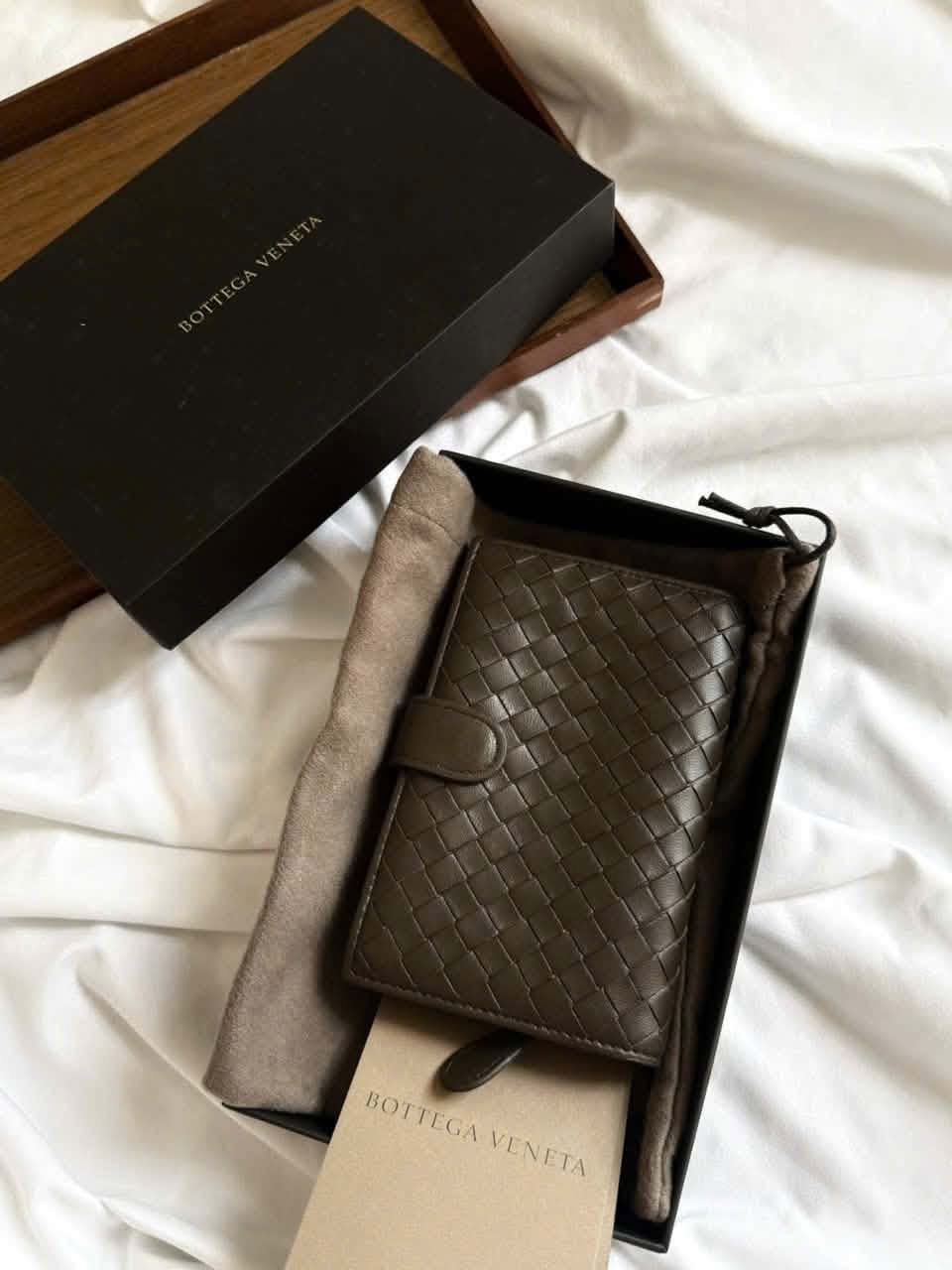 Bottega Veneta Intrecciato Leather Brown Bi-Fold Wallet