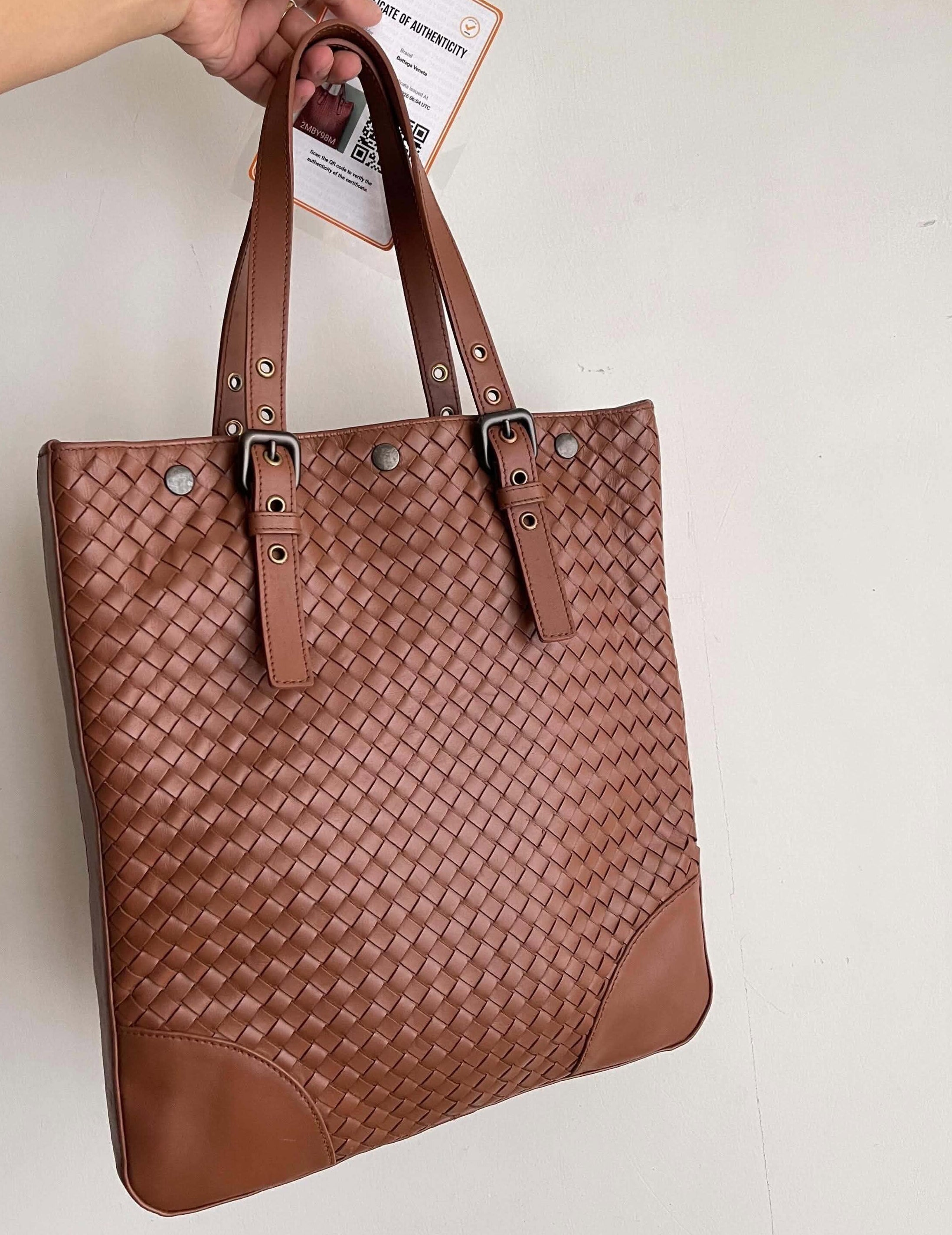 Bottega Veneta Nappa Intrecciato Brown Tote Bag