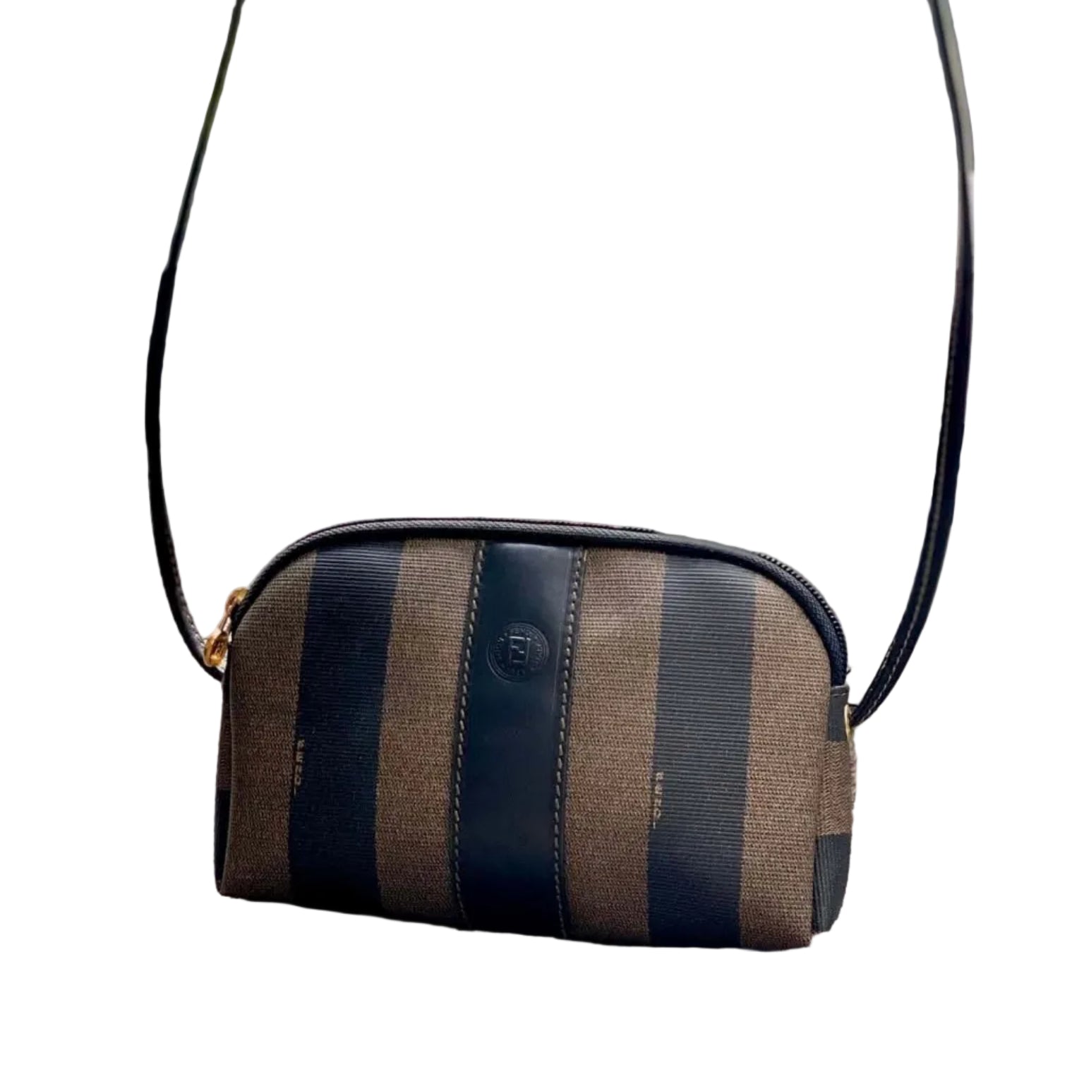 Vintage Pequin Crossbody Coated Canvas Small