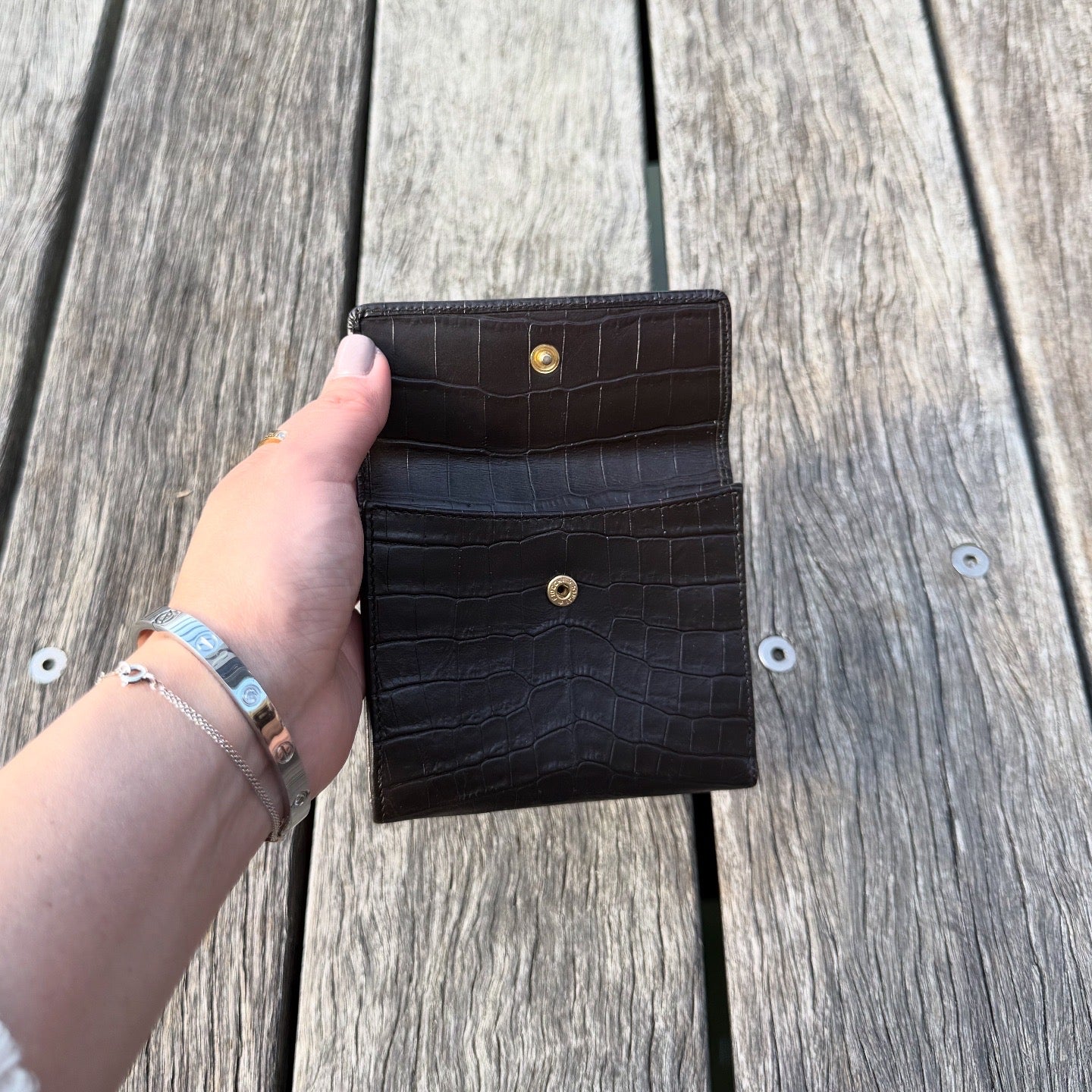 Salvatore Ferragamo Vera Croc Wallet