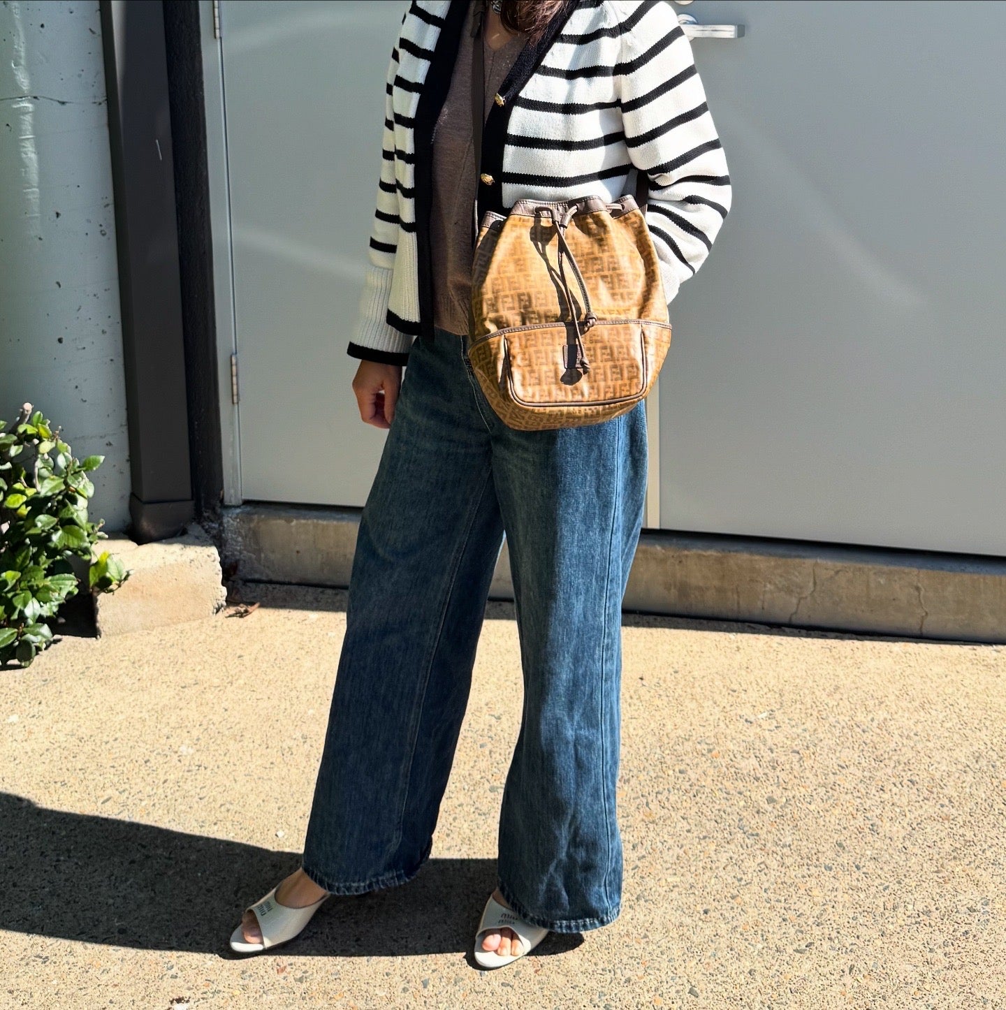 Fendi Vintage Bucket Crossbody Bag