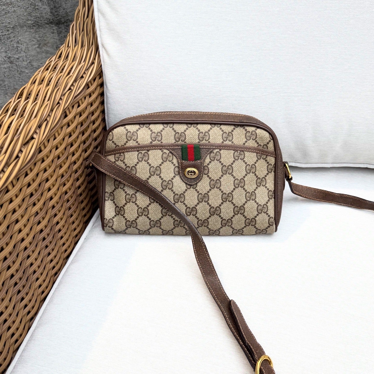 Gucci Ophidia GG Monogram Canvas Messenger Crossbody