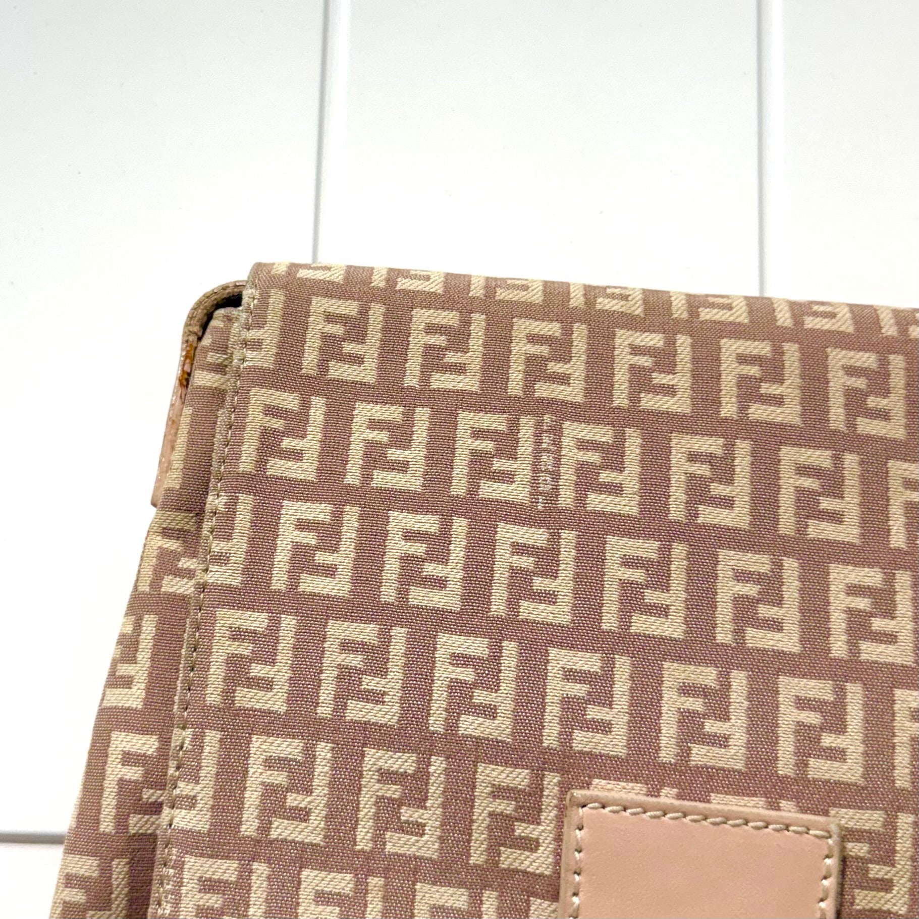 Fendi Zucchino Pink FF Messenger Bag Vintage