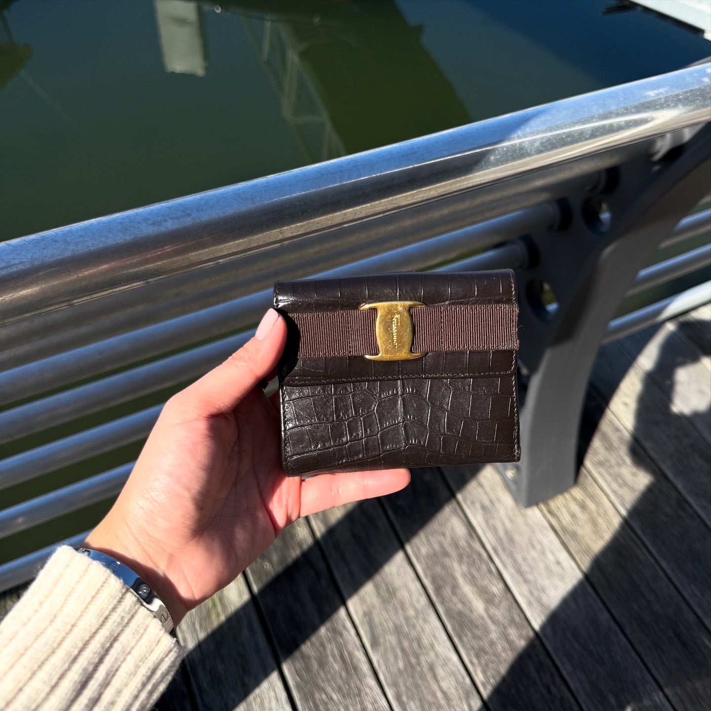 Salvatore Ferragamo Vera Croc Wallet