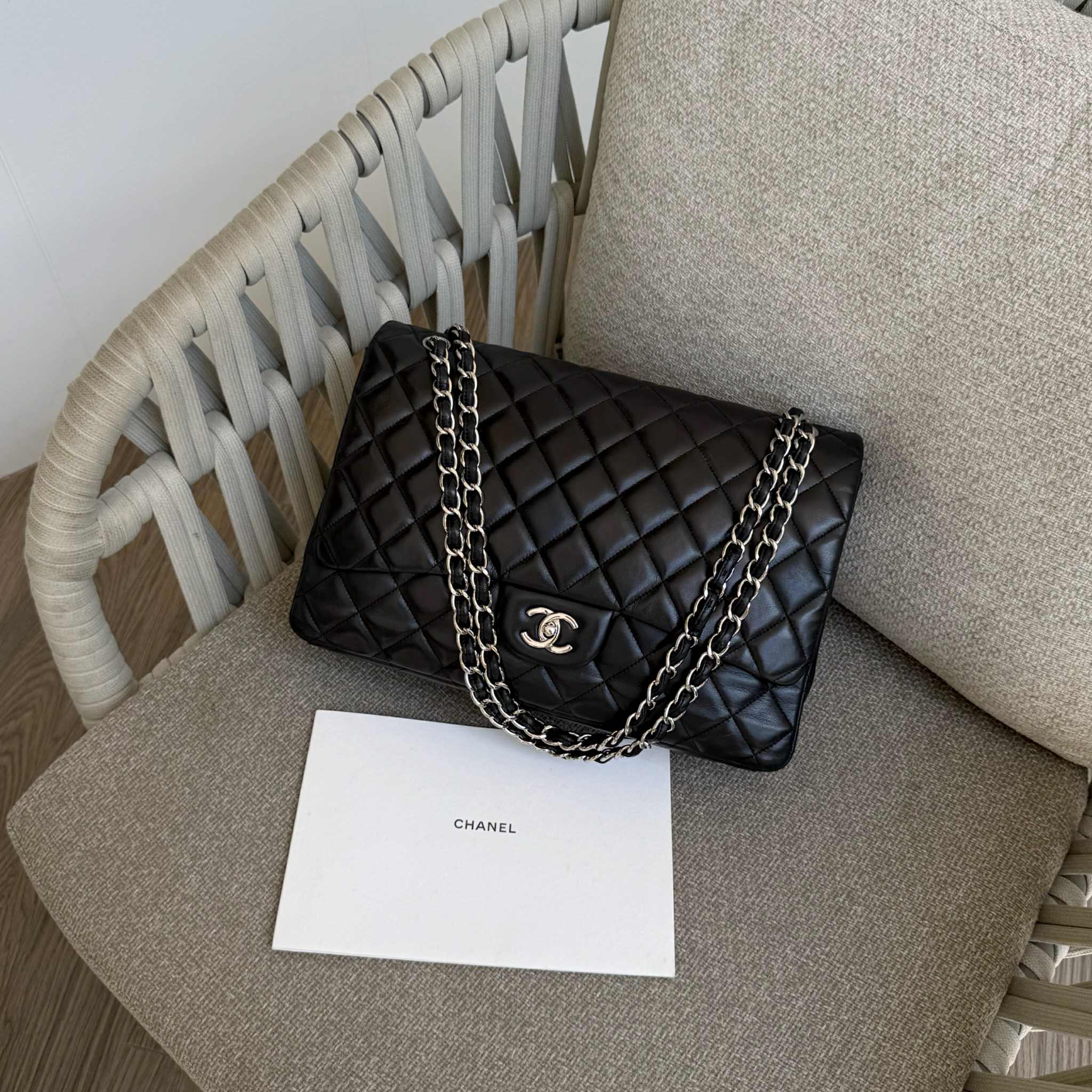 Chanel Classic Flap Maxi Black Lambskin