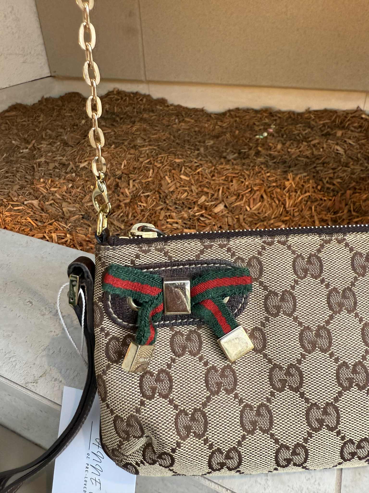 Gucci GG Canvas Sherry Line Pouch