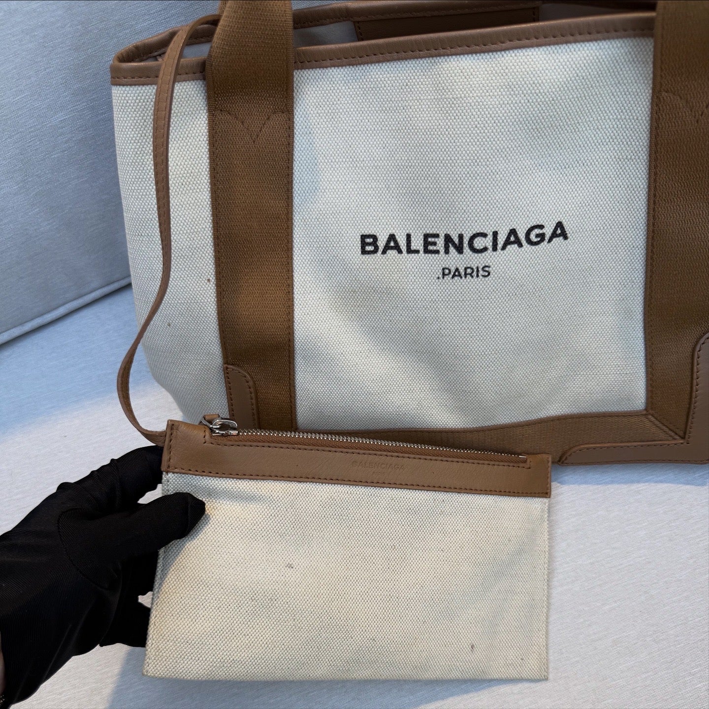 Balenciaga Cabas in Brown / Beige Tote Bag