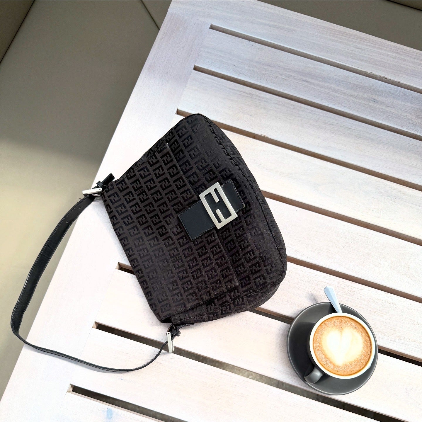 Fendi Zucca Print Mamma Baguette Shoulder Bag