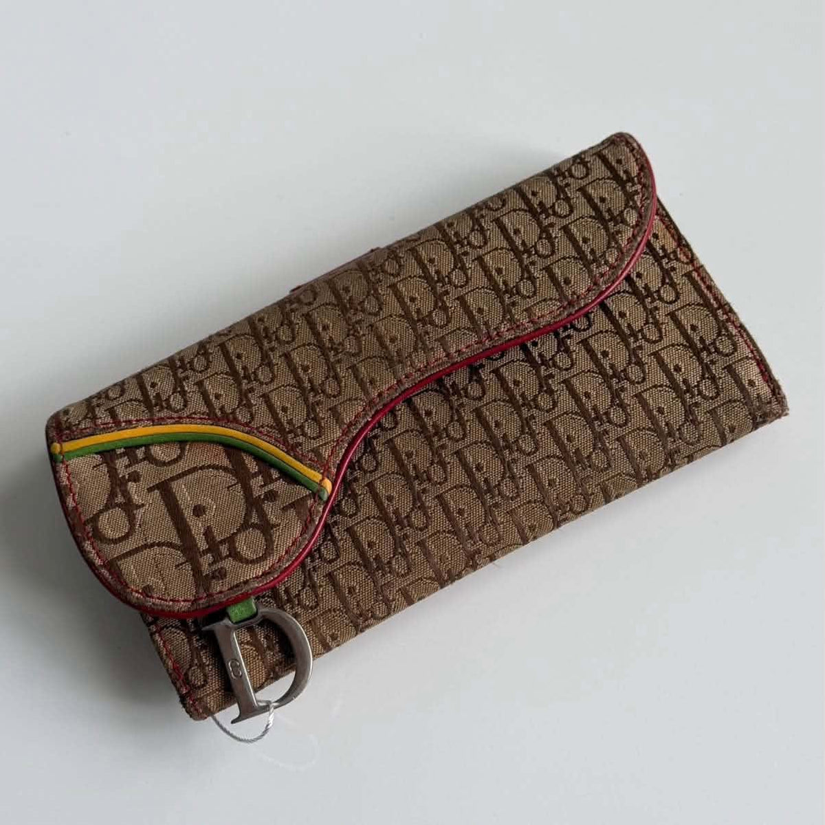 Christian Dior Rasta Print Saddle Wallet