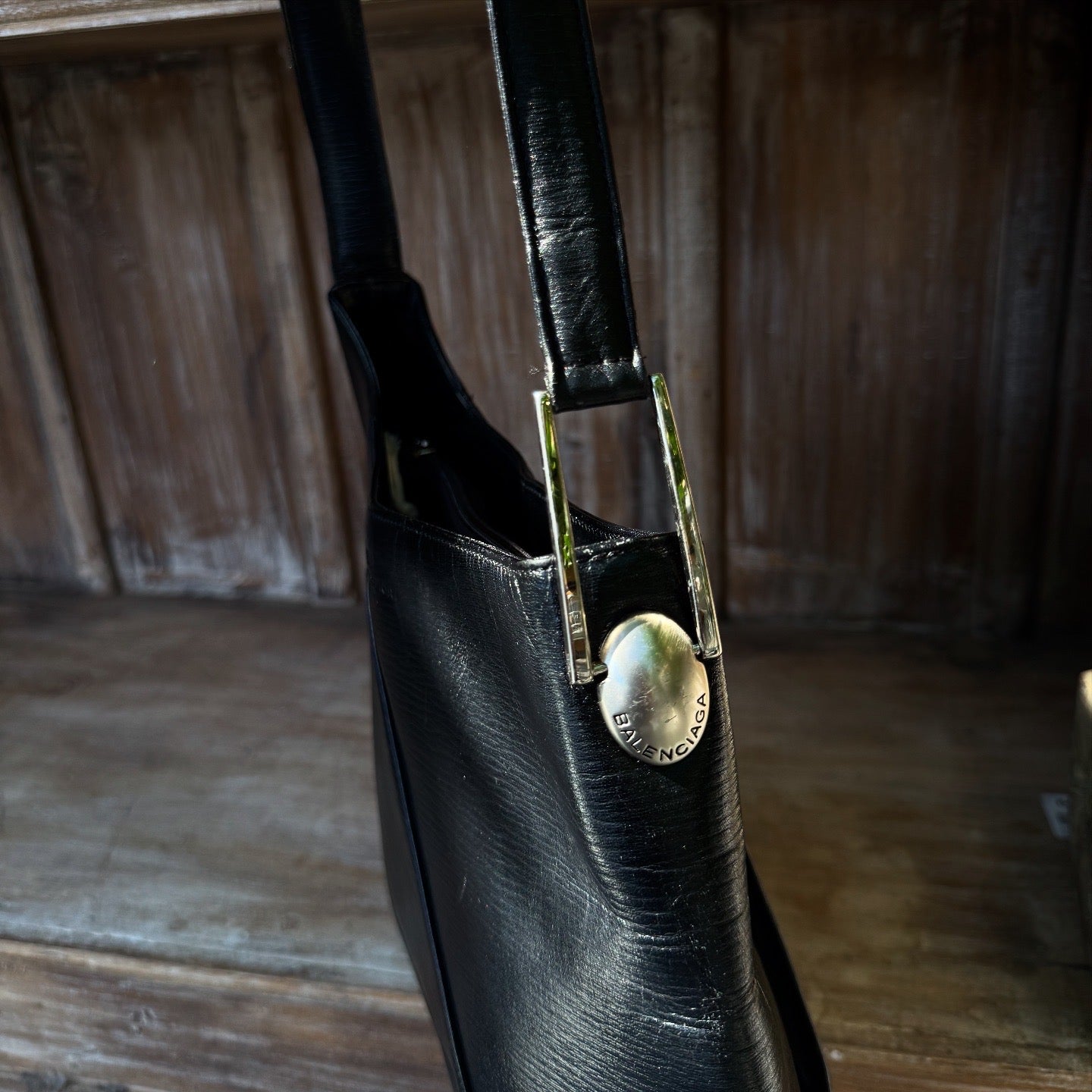 Balenciaga Black Leather Handbag