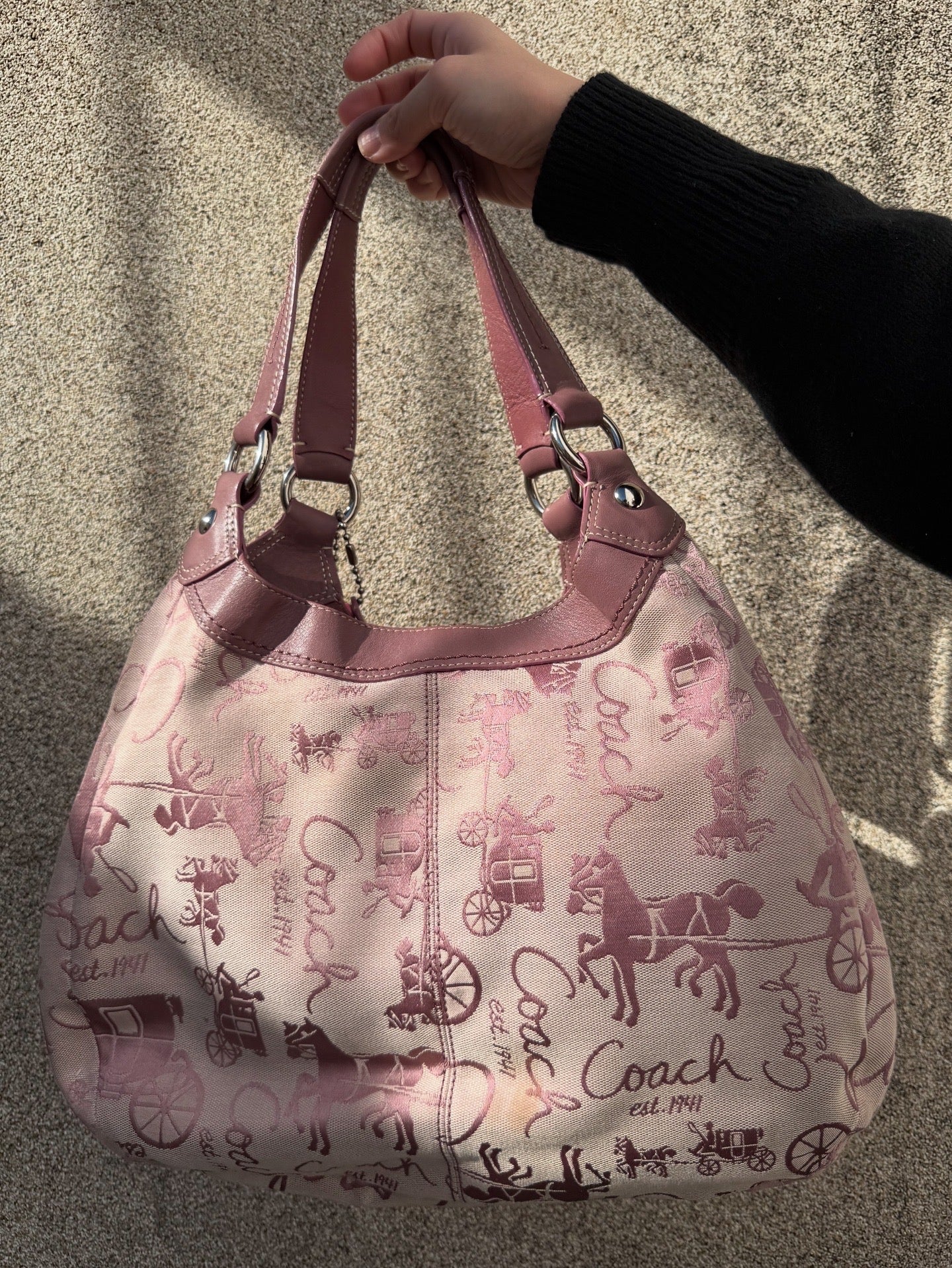 COACH SOHO LYNN HORSE & CARRIAGE LARGE HOBO BAG