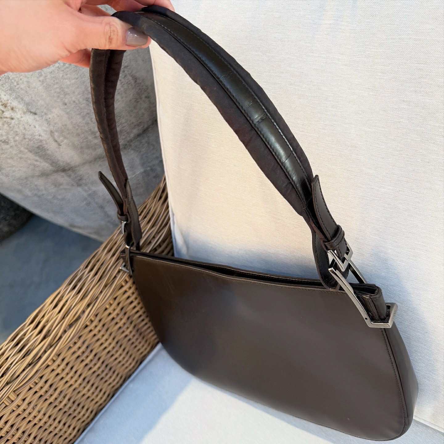 Gucci Brown Patent Leather Hobo
