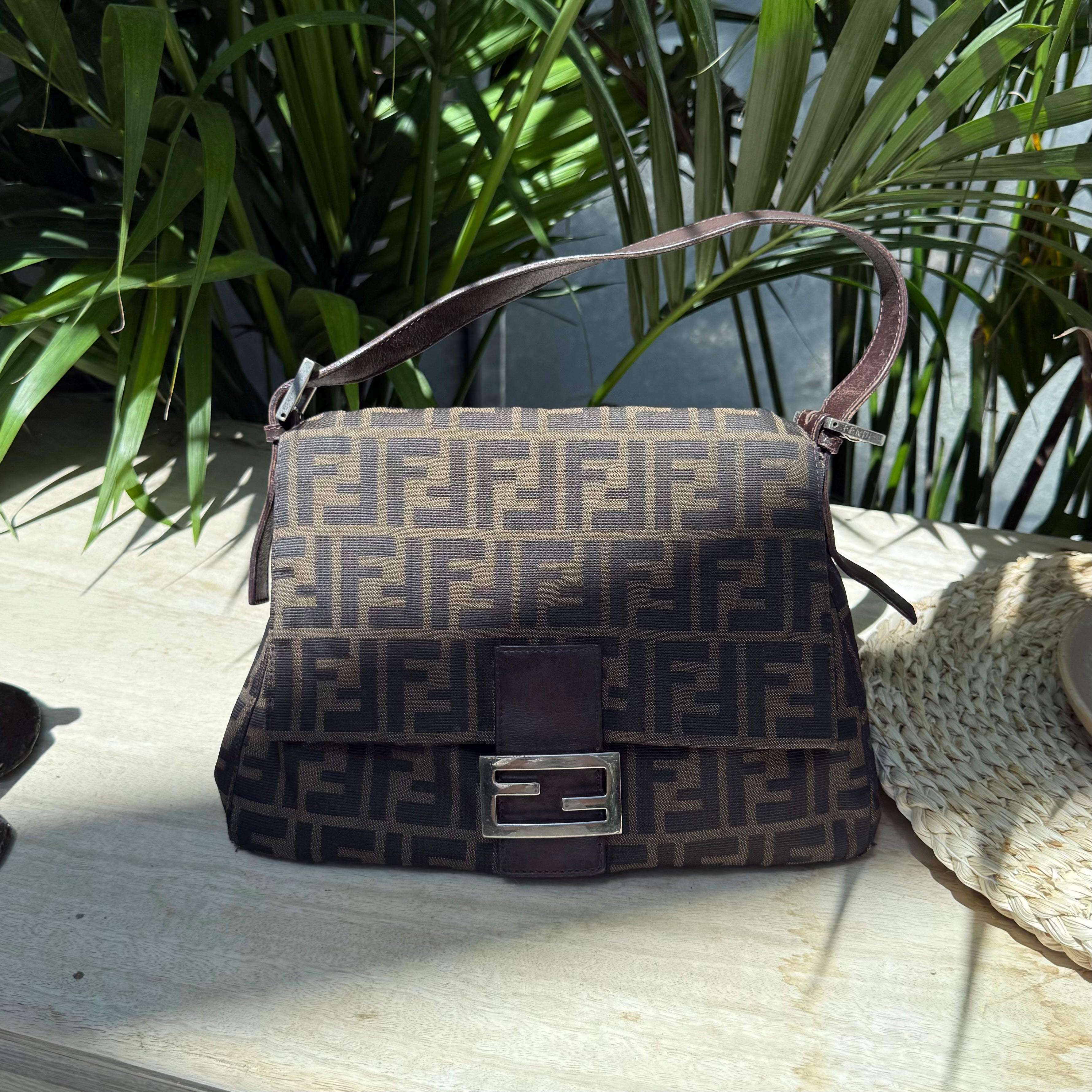 Fendi Zucca Mamma Baguette Shoulder Bag