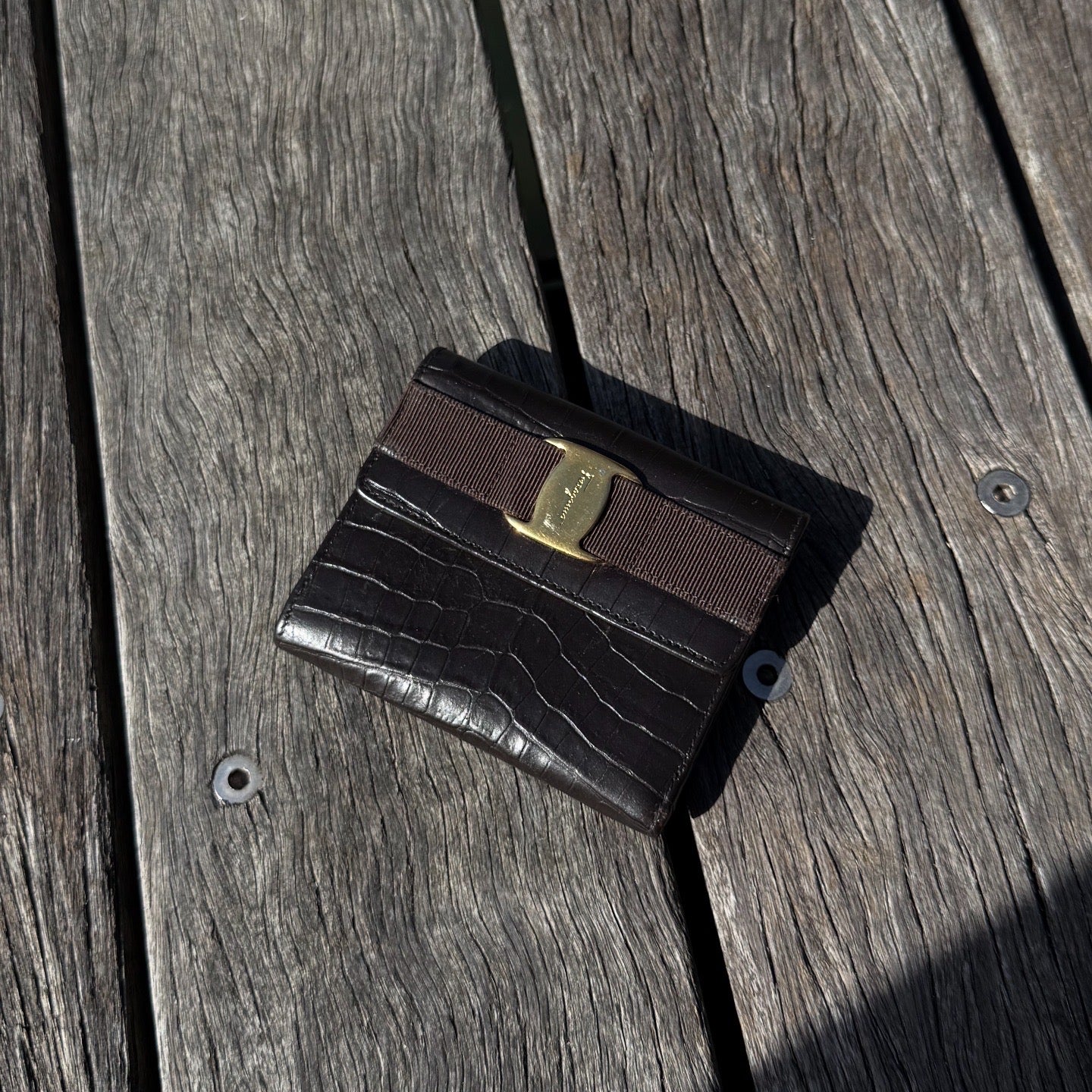 Salvatore Ferragamo Vera Croc Wallet