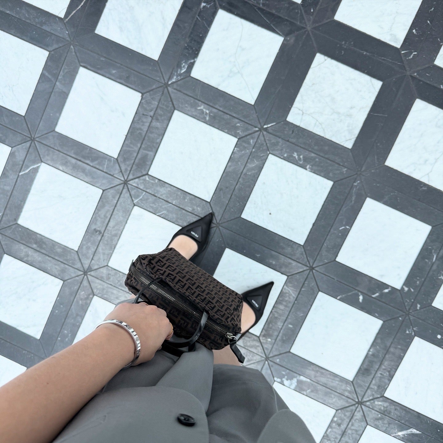 Fendi Mini Zucchino Chocolate Bag