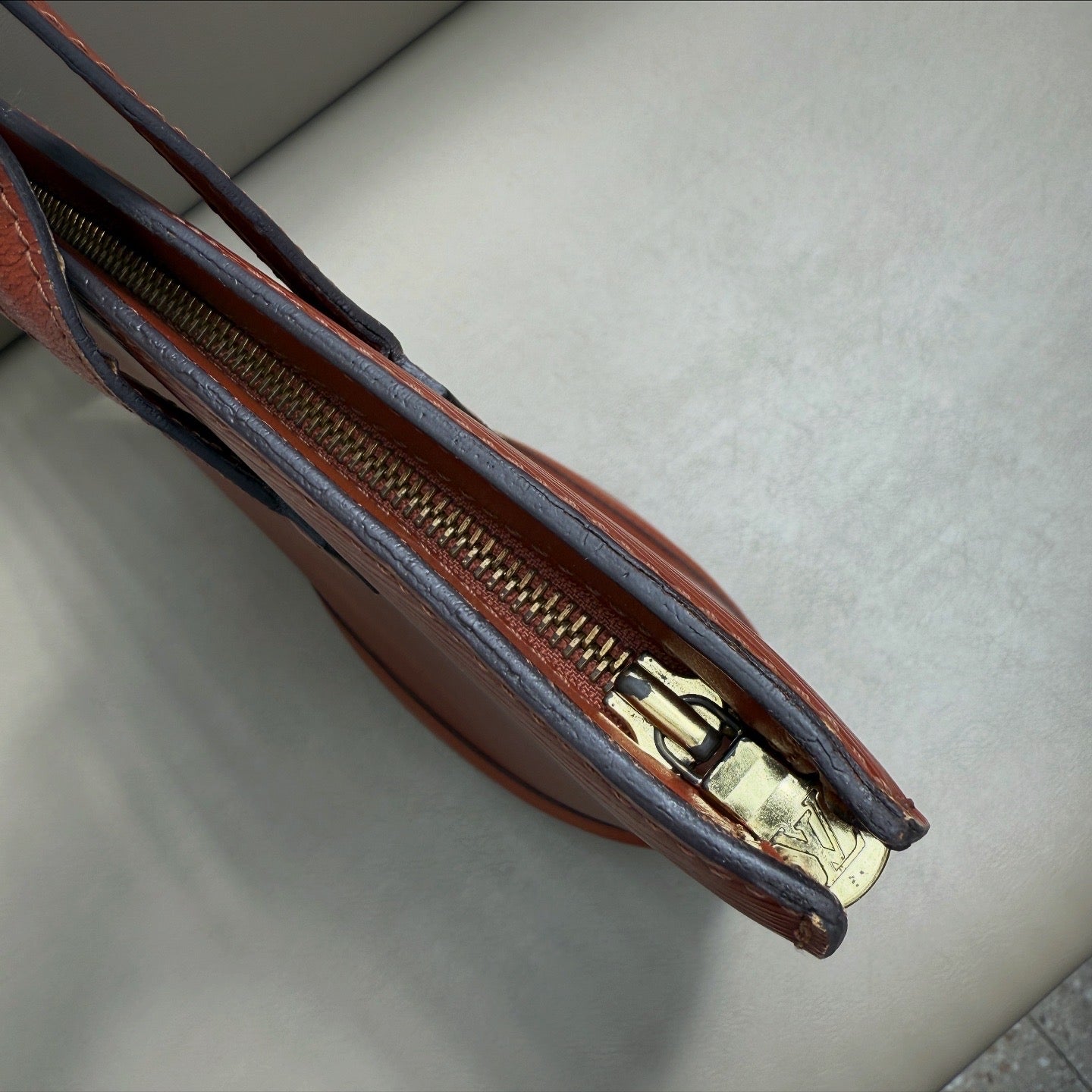 Louis Vuitton Saint Jacques Shoulder Bag Brown Epi Leather