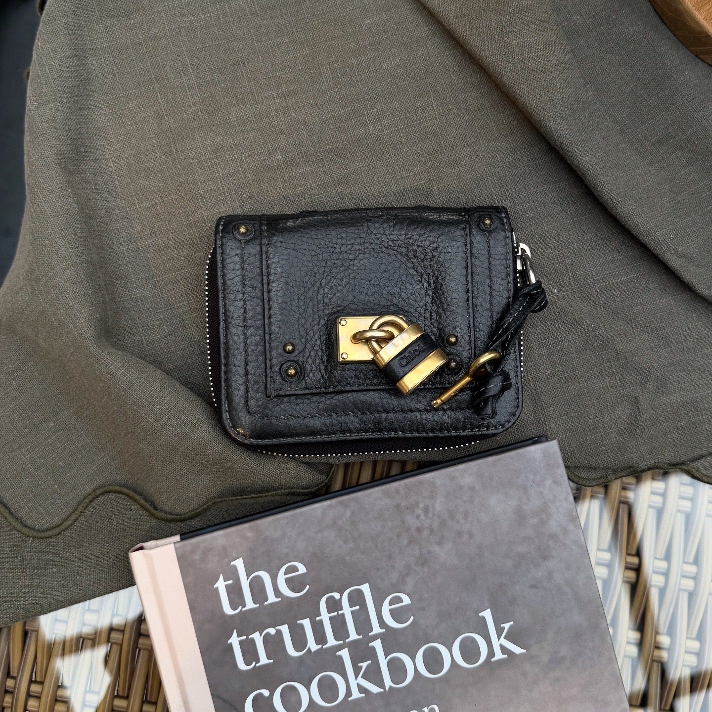 Chloe Black Leather Paddington Small Wallet