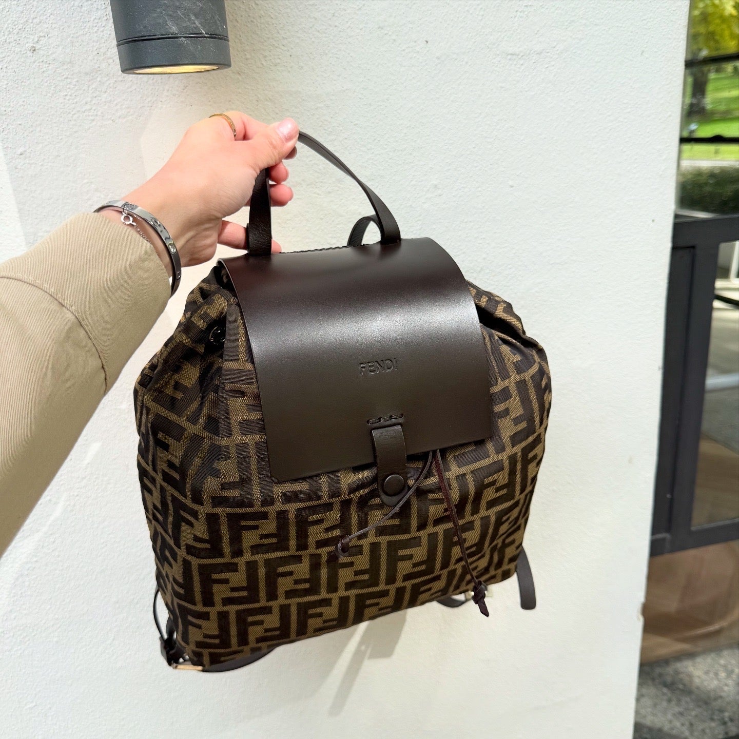 FENDI Zucca Backpack Brown