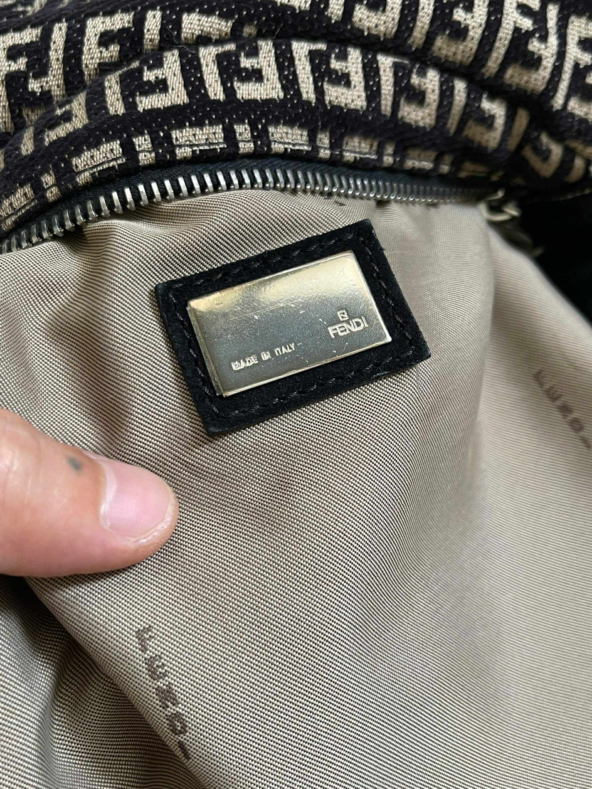 Fendi Zucchino Canvas Oyster Bag
