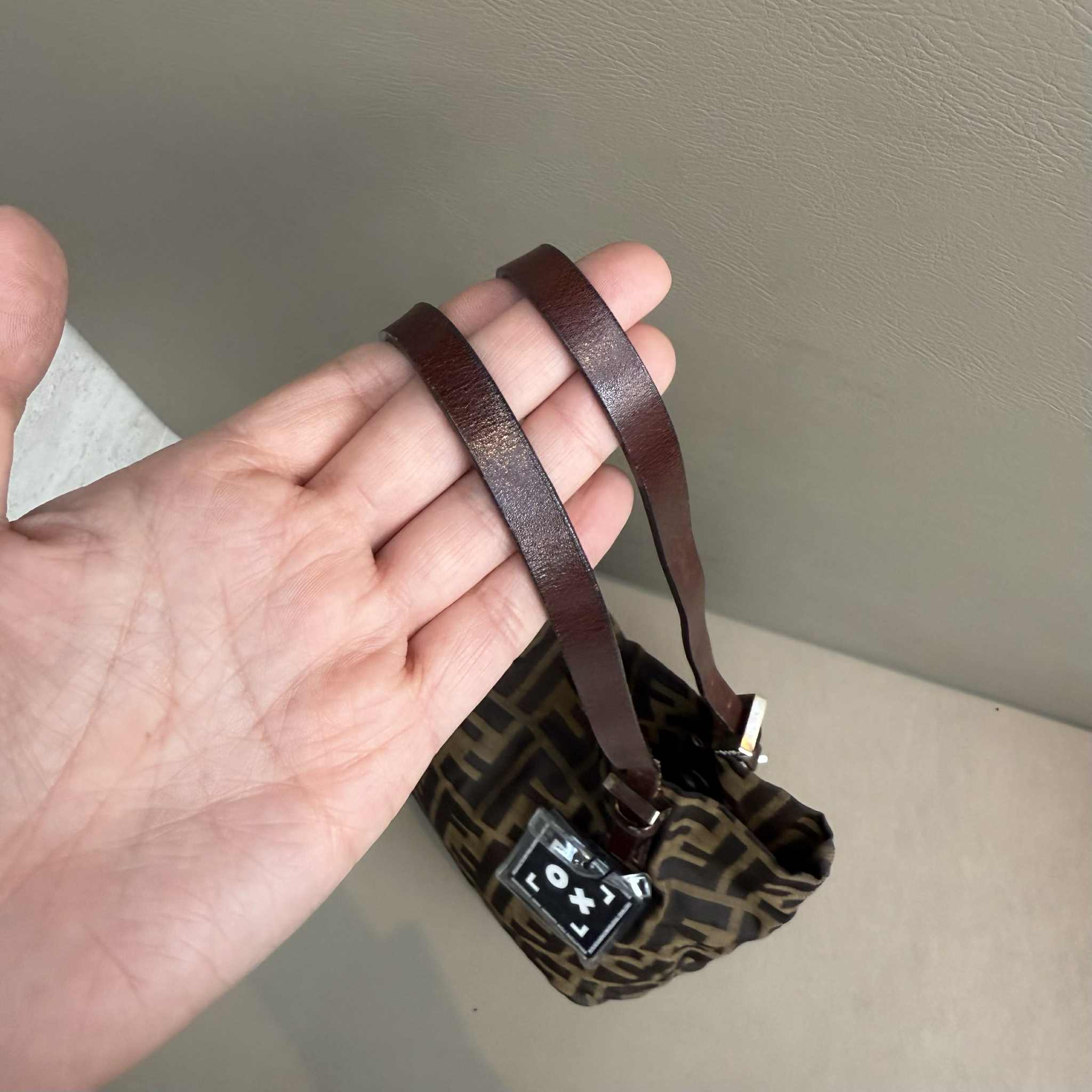 Fendi Zucca Canvas Tote Silver F logo