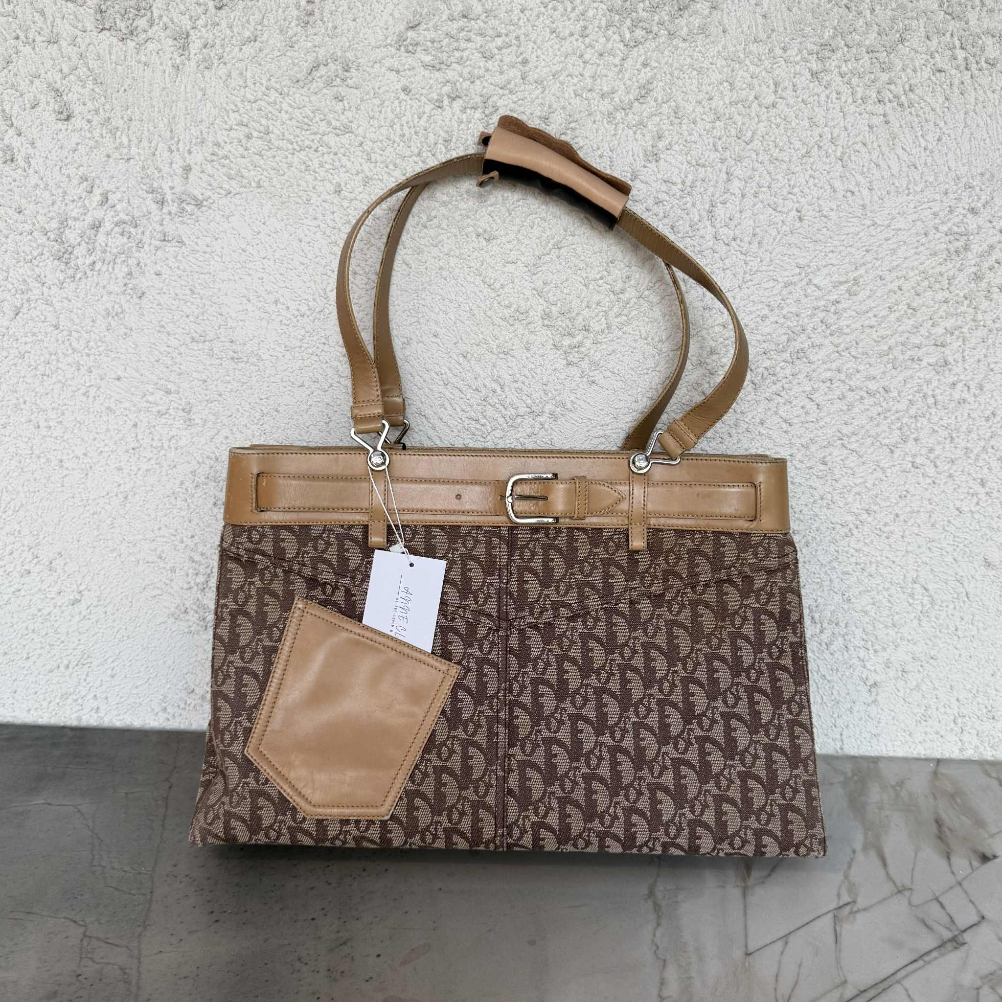 Christian Dior Brown Trotter Tote Handbag
