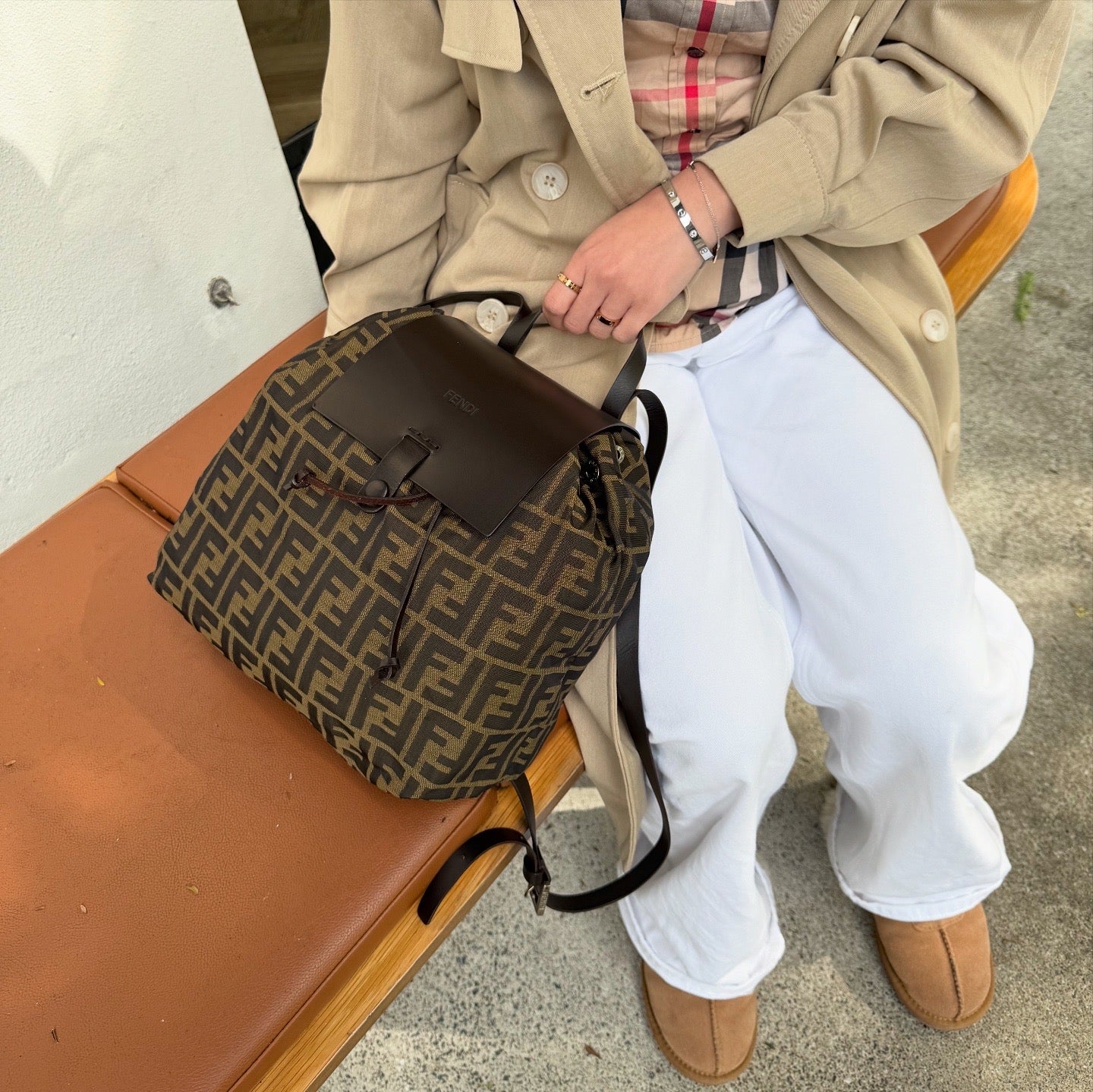 FENDI Zucca Backpack Brown