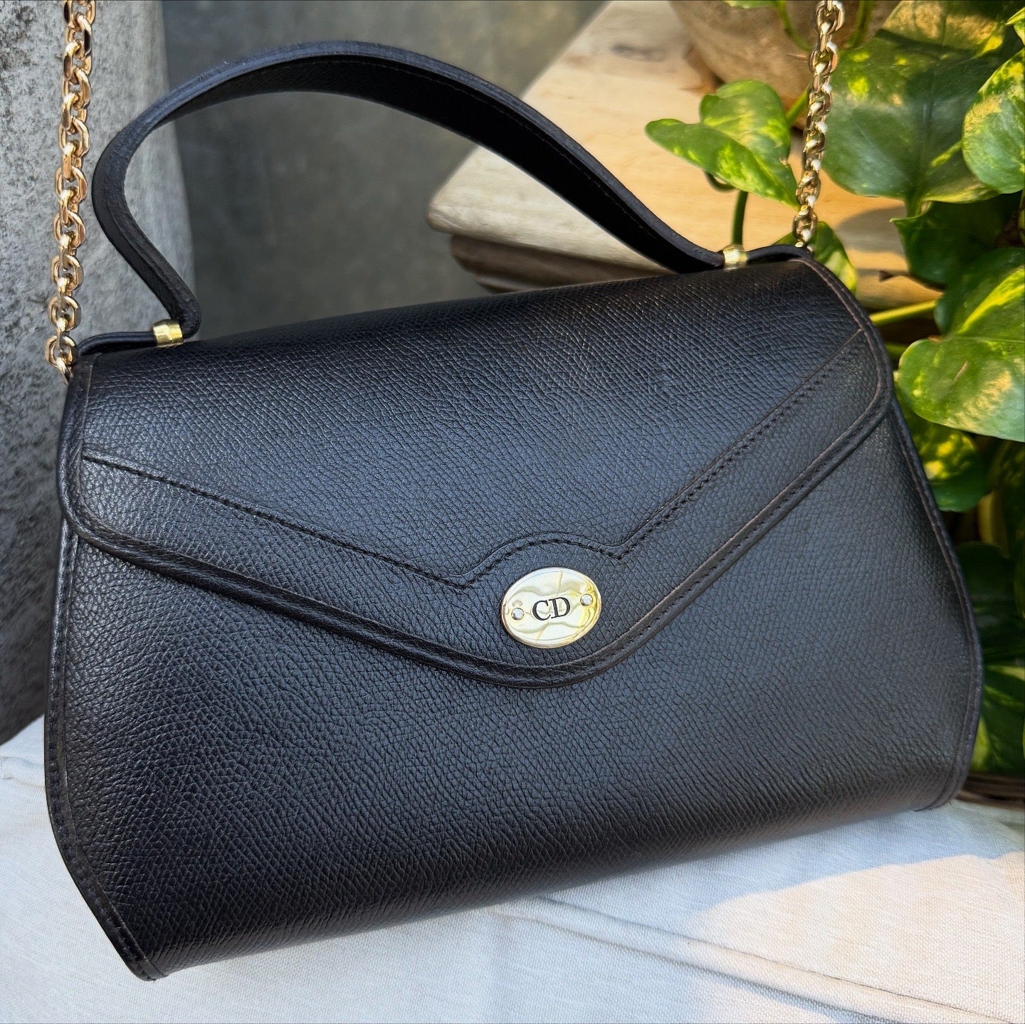 Christian Dior Classic Black Leather