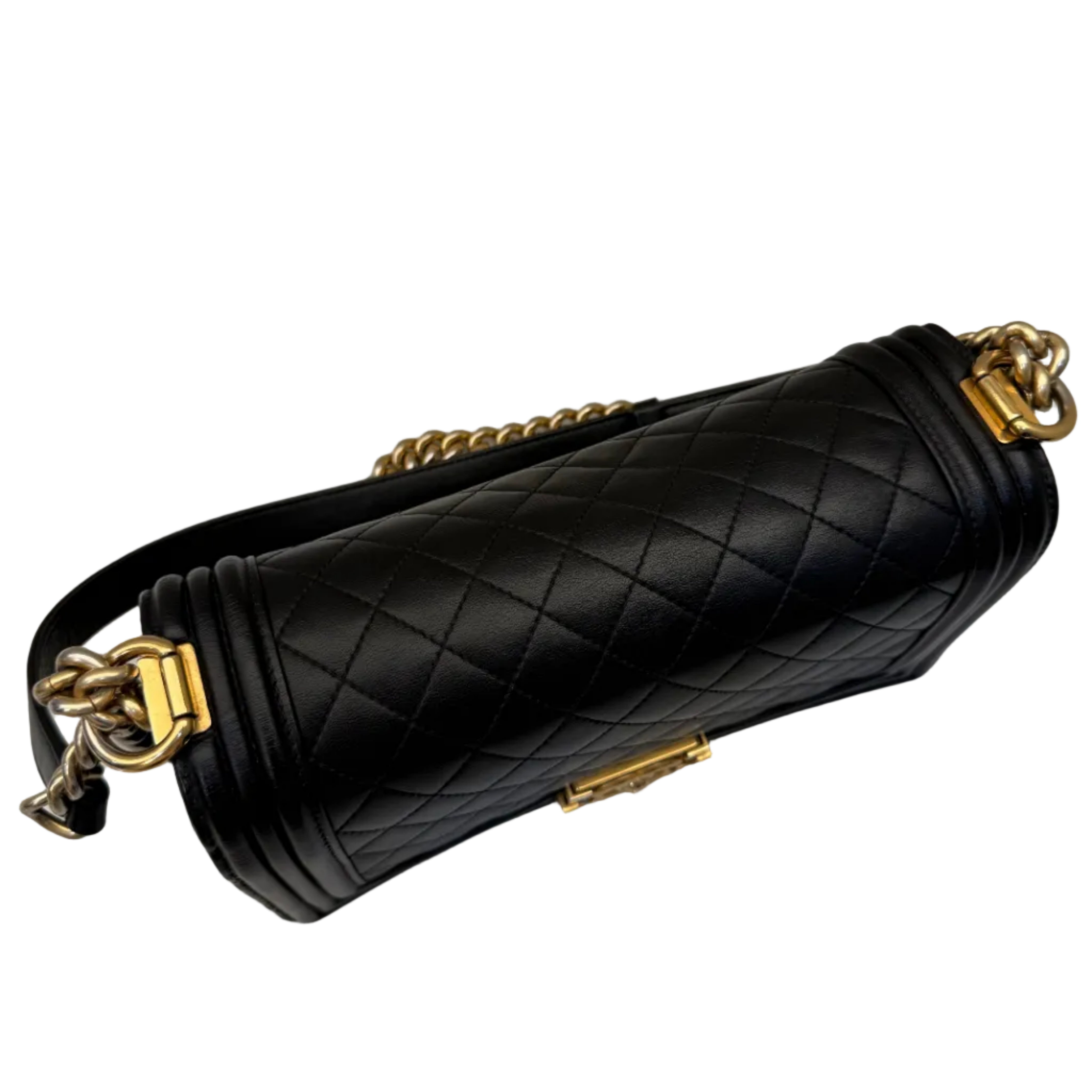 Chanel Boy Old Medium Black lambskin GHW