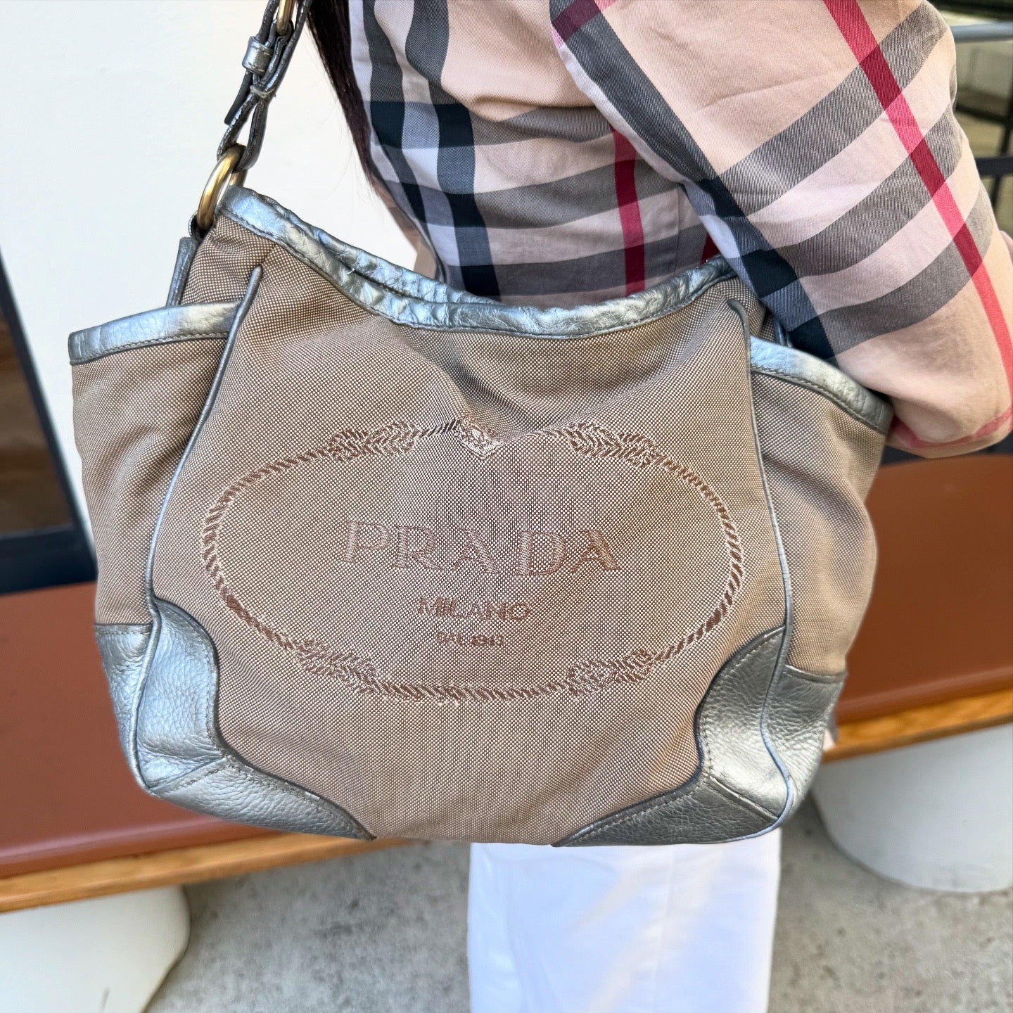 Prada Canapa Shoulder Bag
