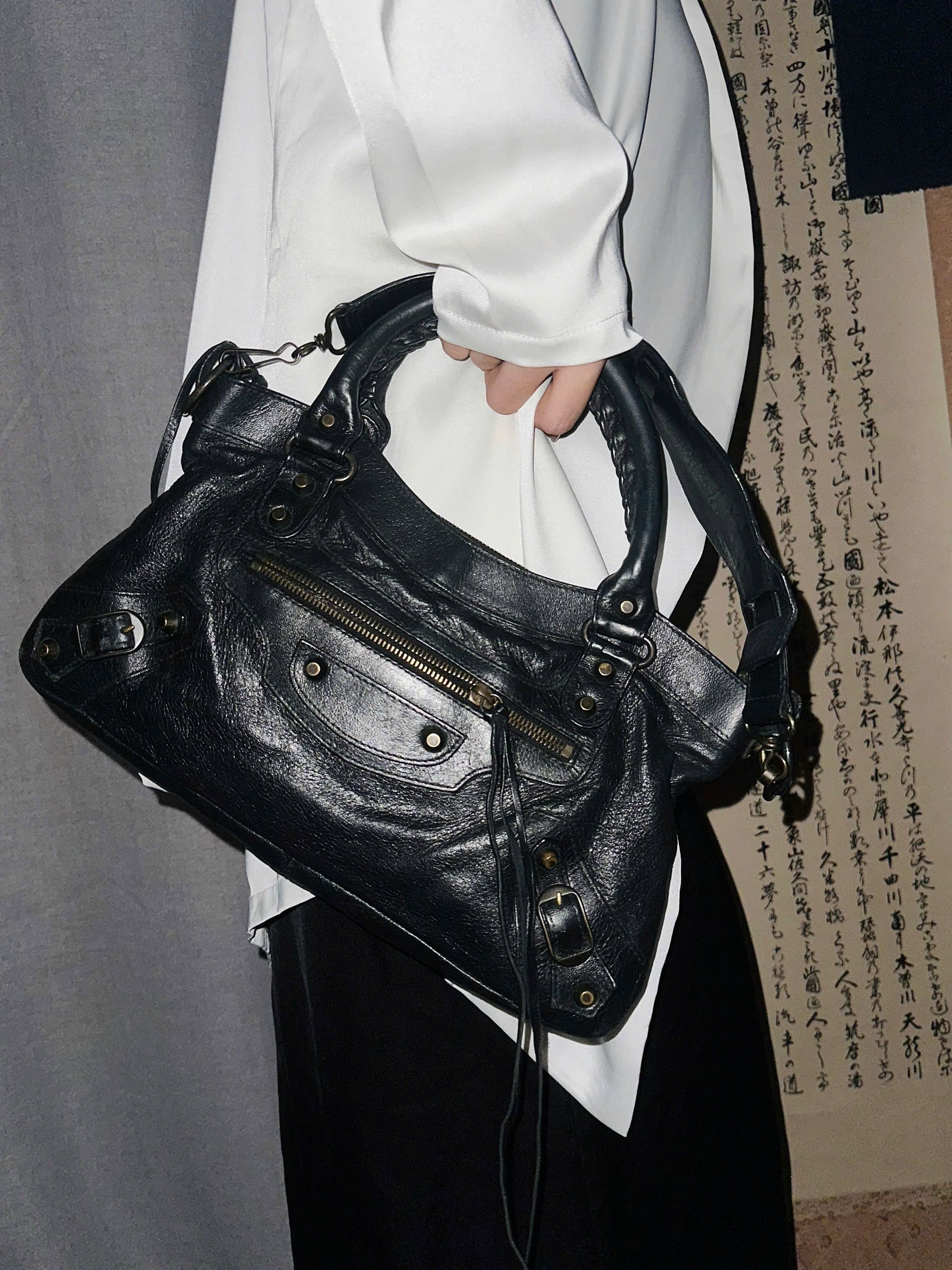 Balenciaga Classic City Black Leather Bag