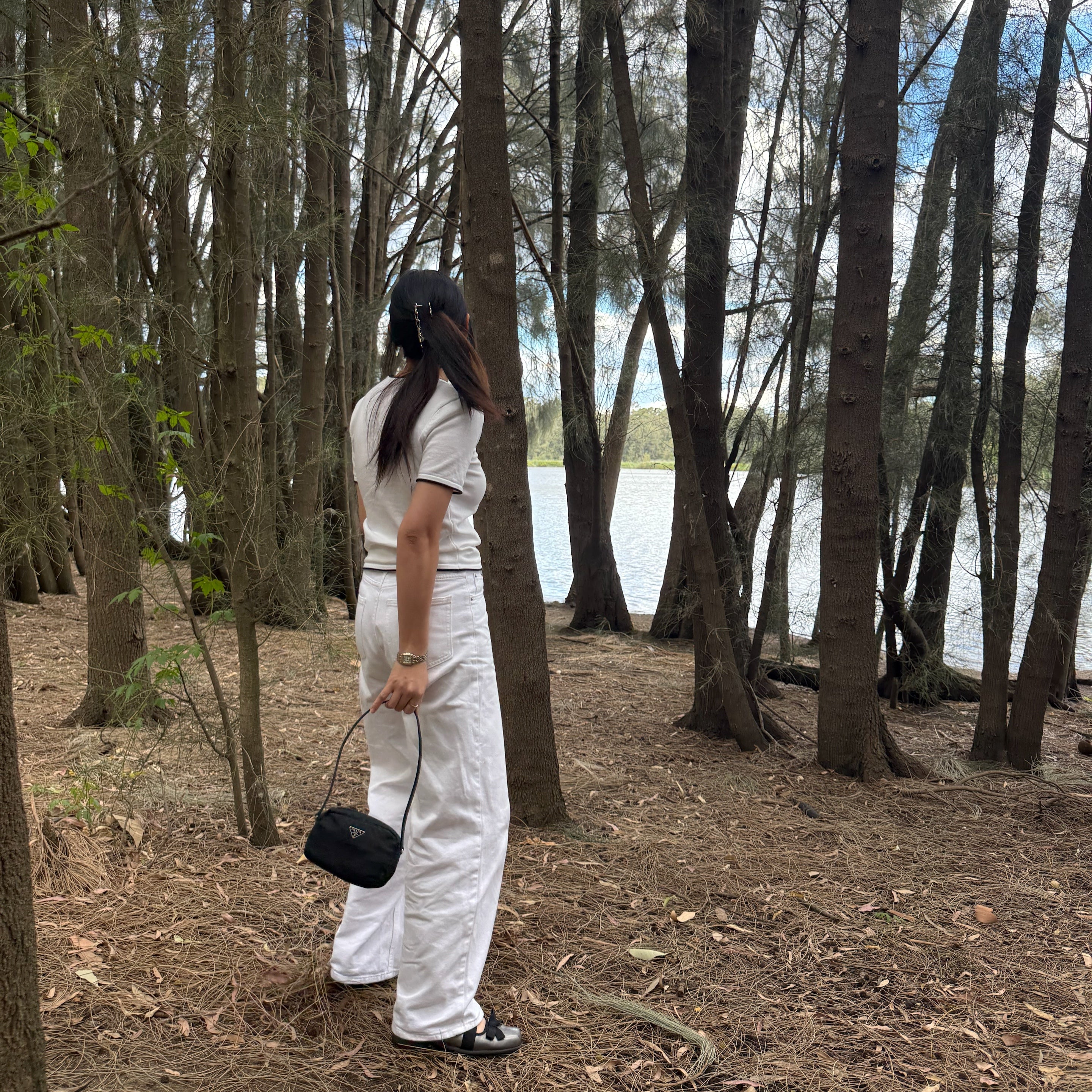 Prada Black Tessuto Shoulder Bag