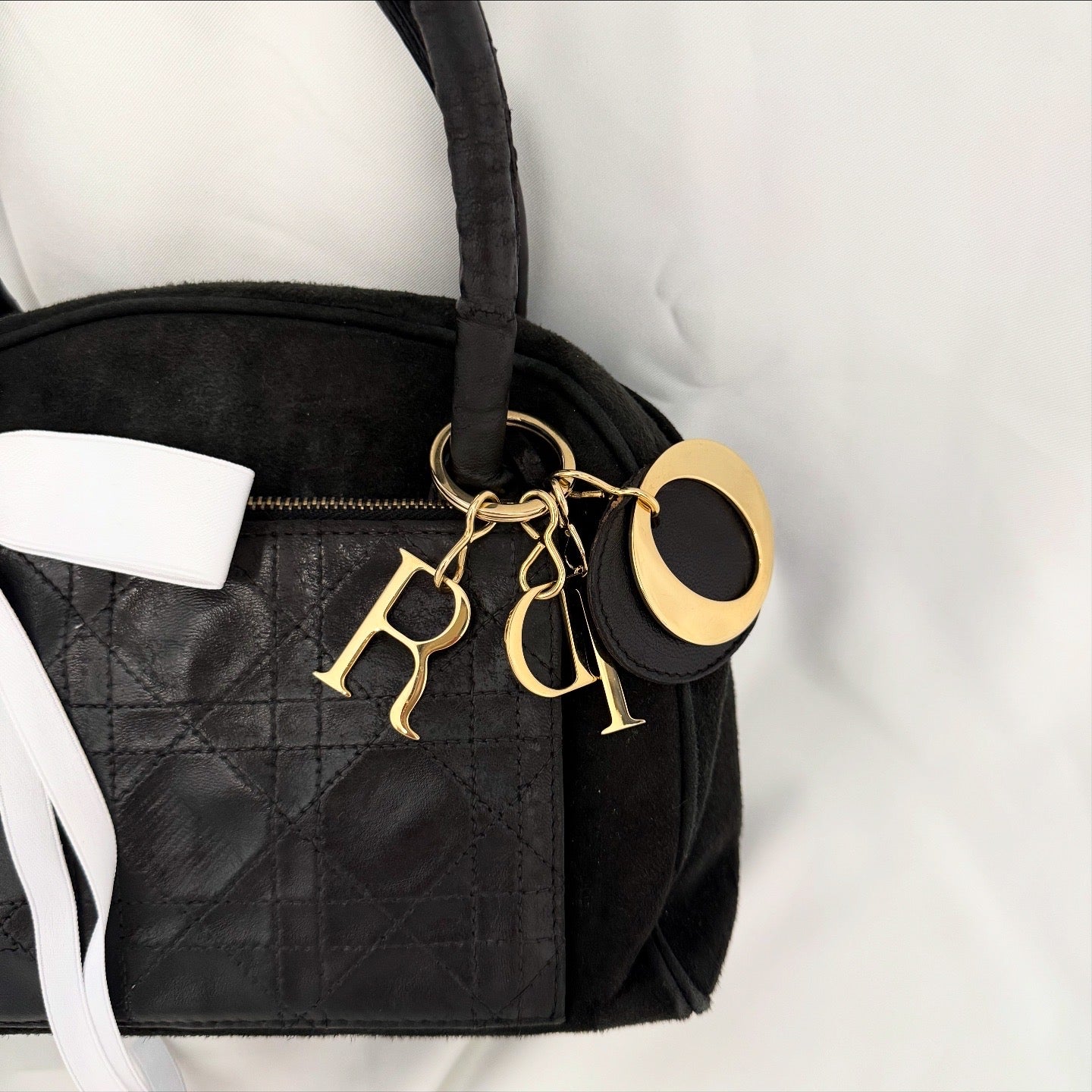Christian Dior Black Cannage Vintage Handbag