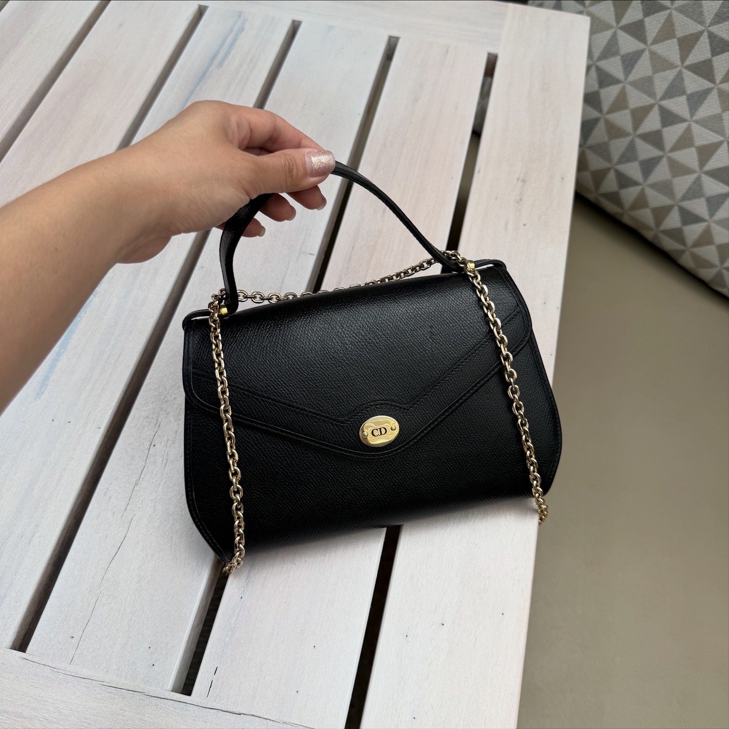 Christian Dior Classic Black Leather