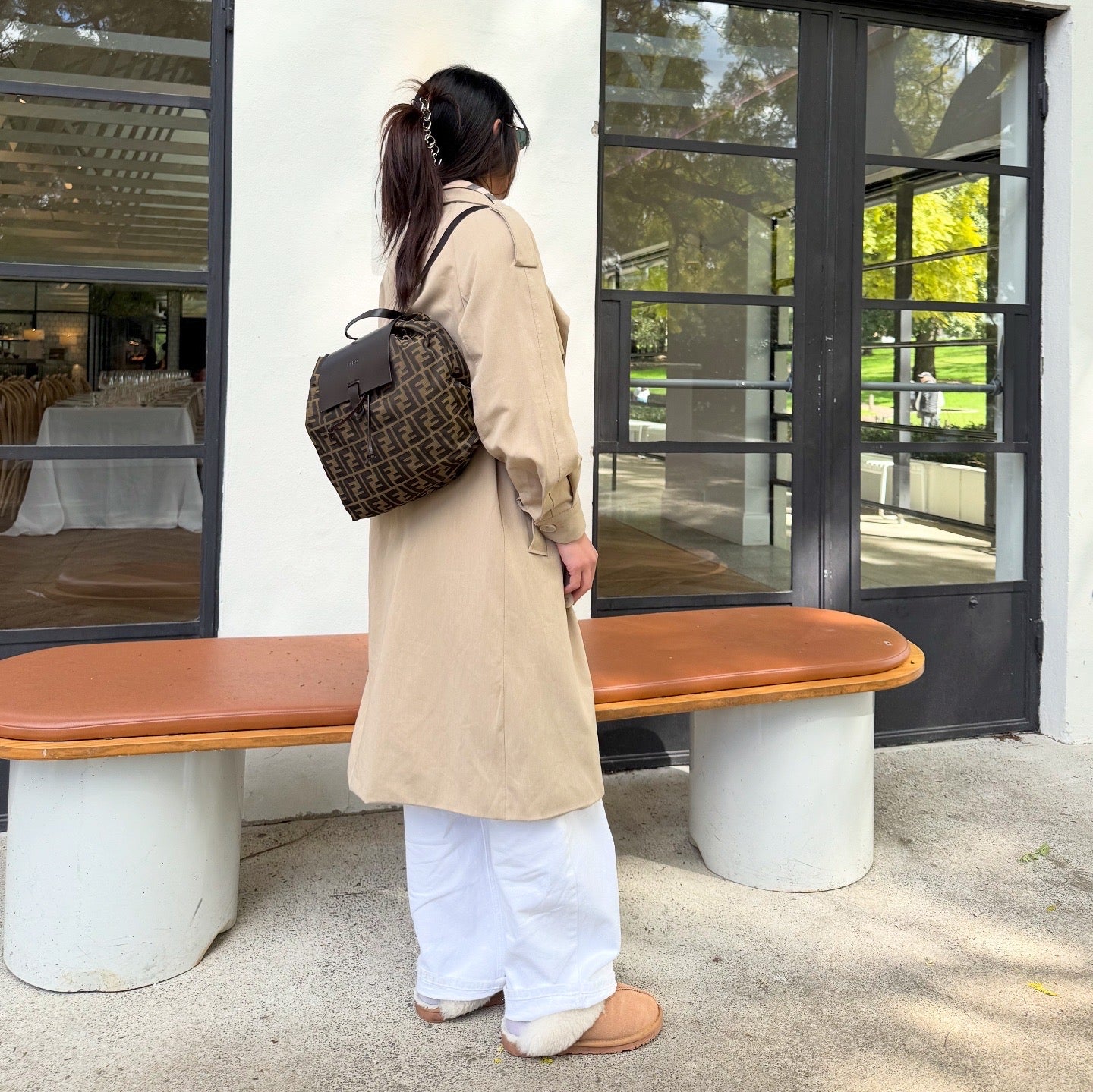 FENDI Zucca Backpack Brown