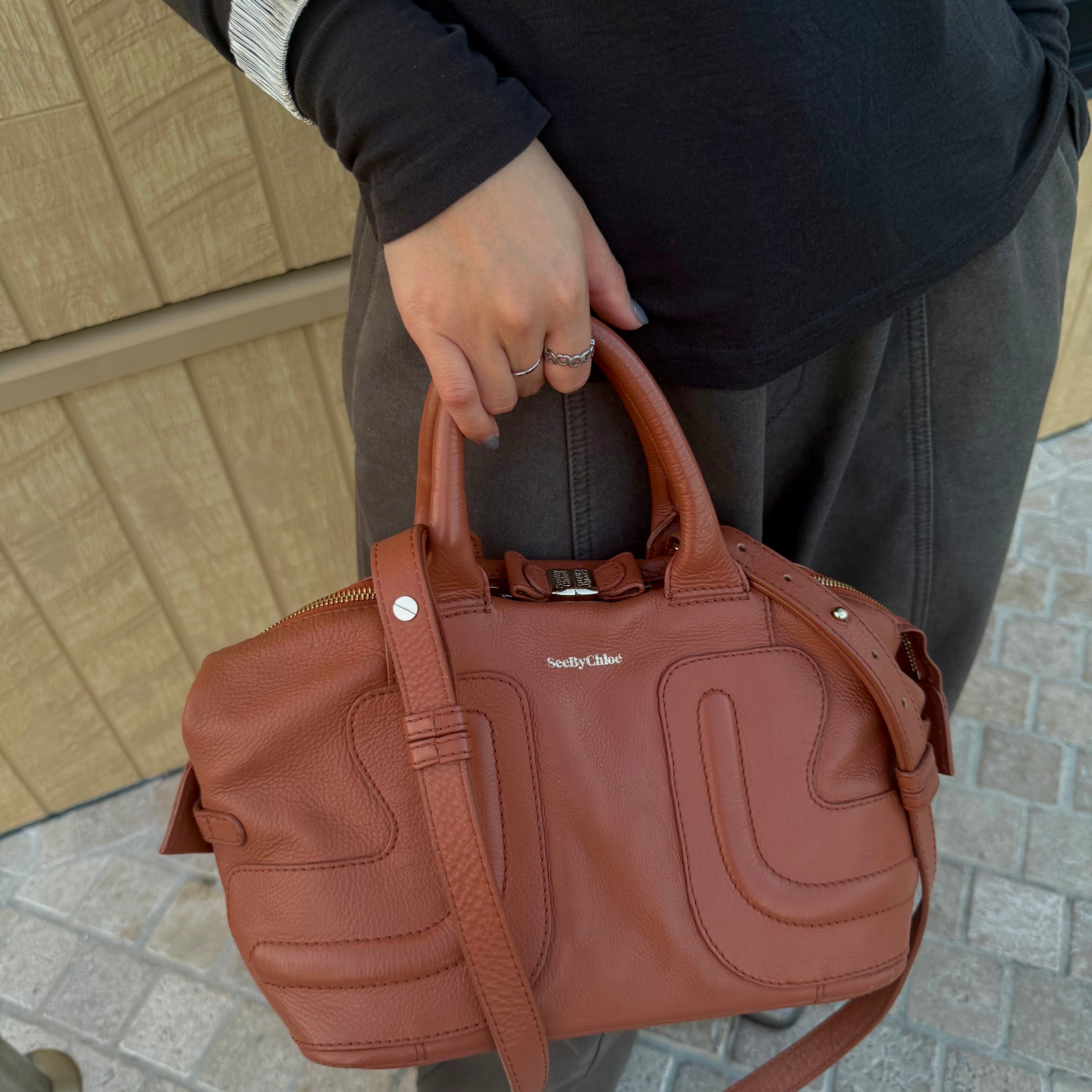 See By Chloe Brown Leather Handbag