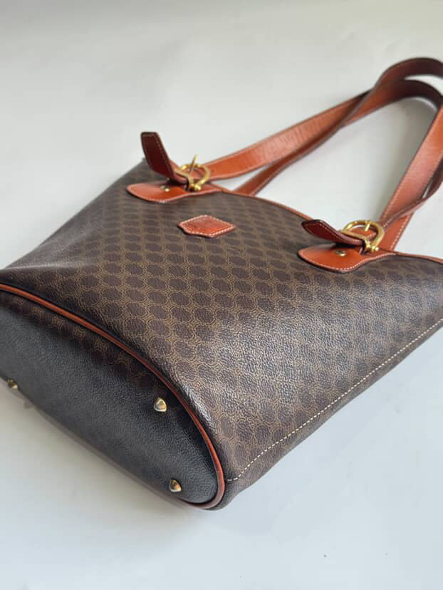 Celine 20th Century Macadam Coated Canvas tote bag